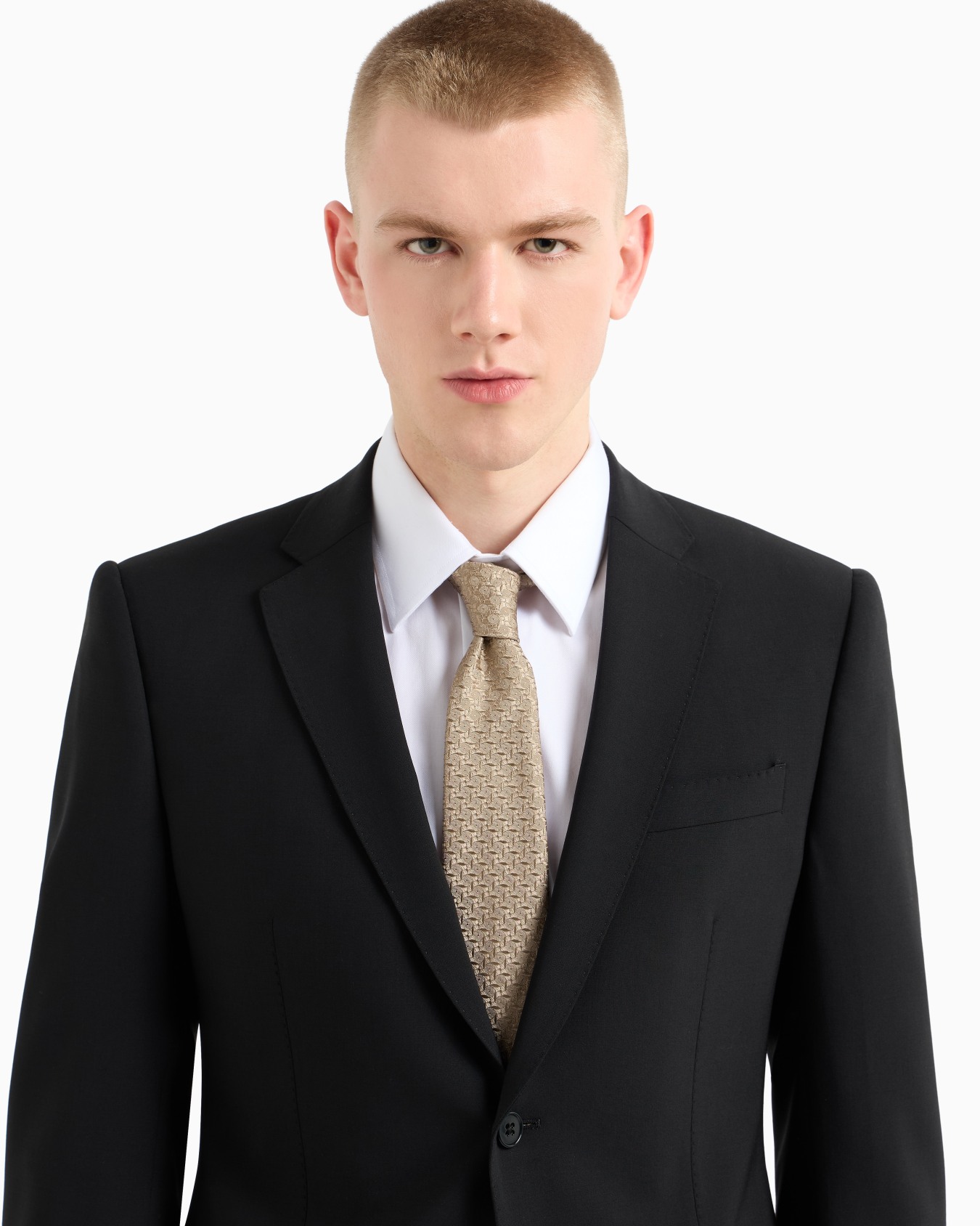 Pure silk tie with jacquard pattern Slide 2