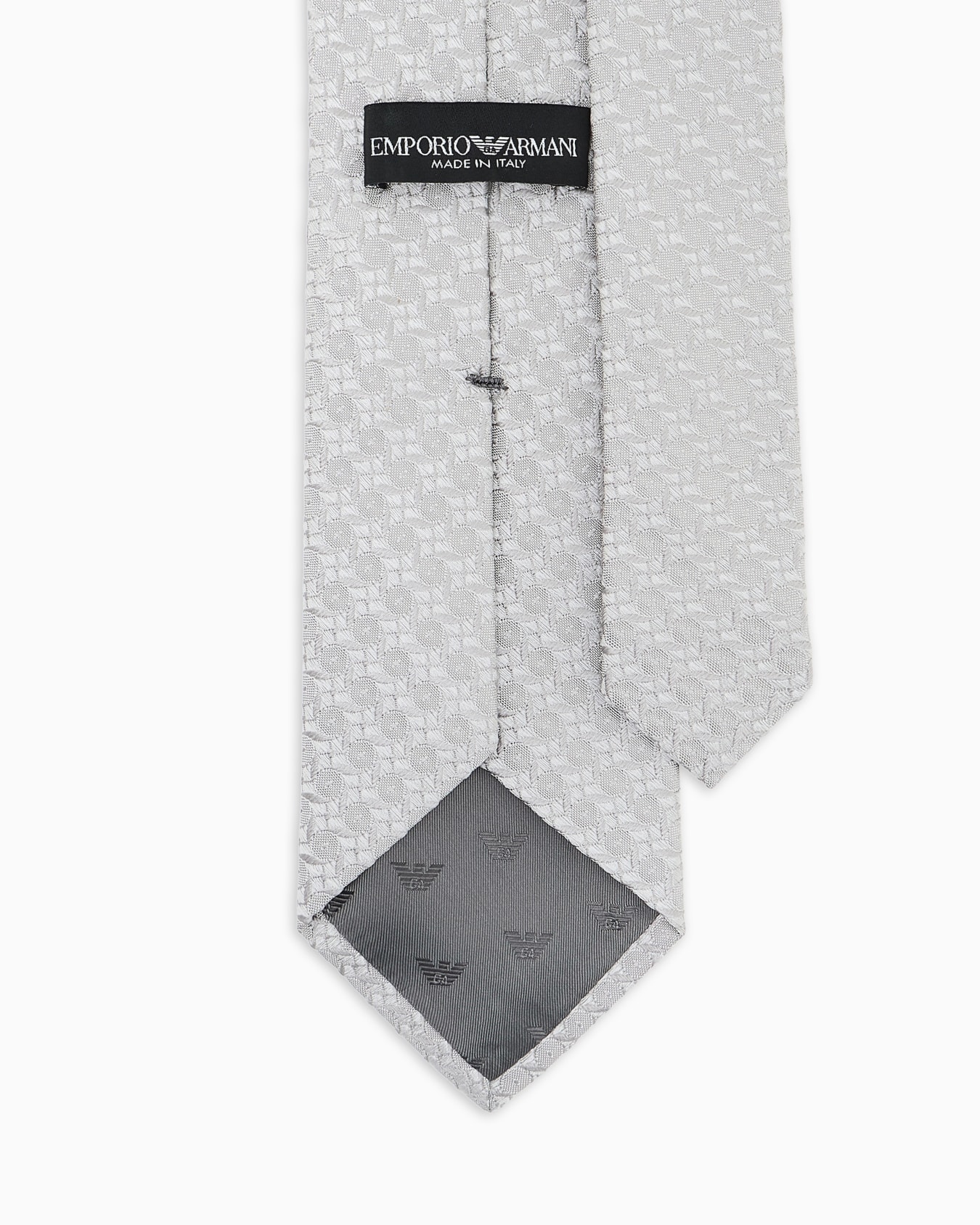 Pure silk tie with jacquard pattern Slide 1