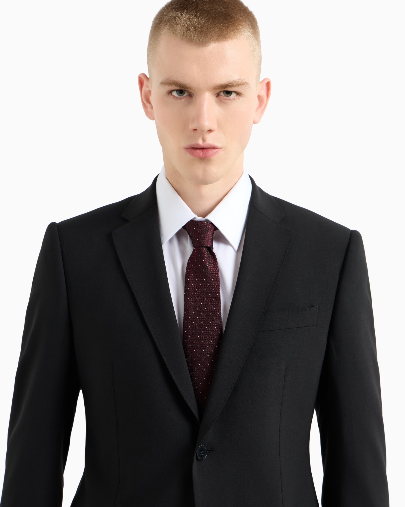 Corbata de seda pura con microfantasía en tejido jacquard Diapositiva 2
