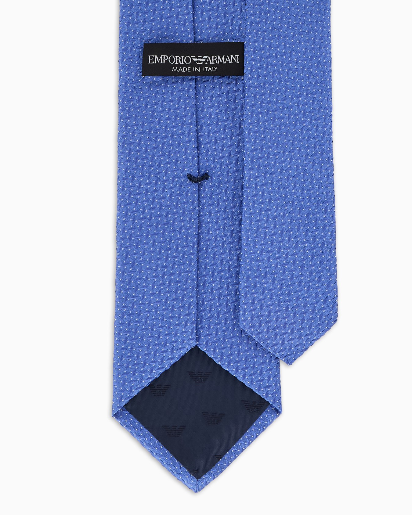 Pure silk tie with all-over jacquard motif Slide 1