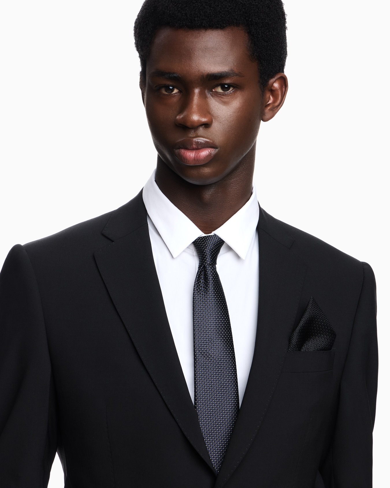 Pochette in pura seta micro motivo jacquard Slide 2