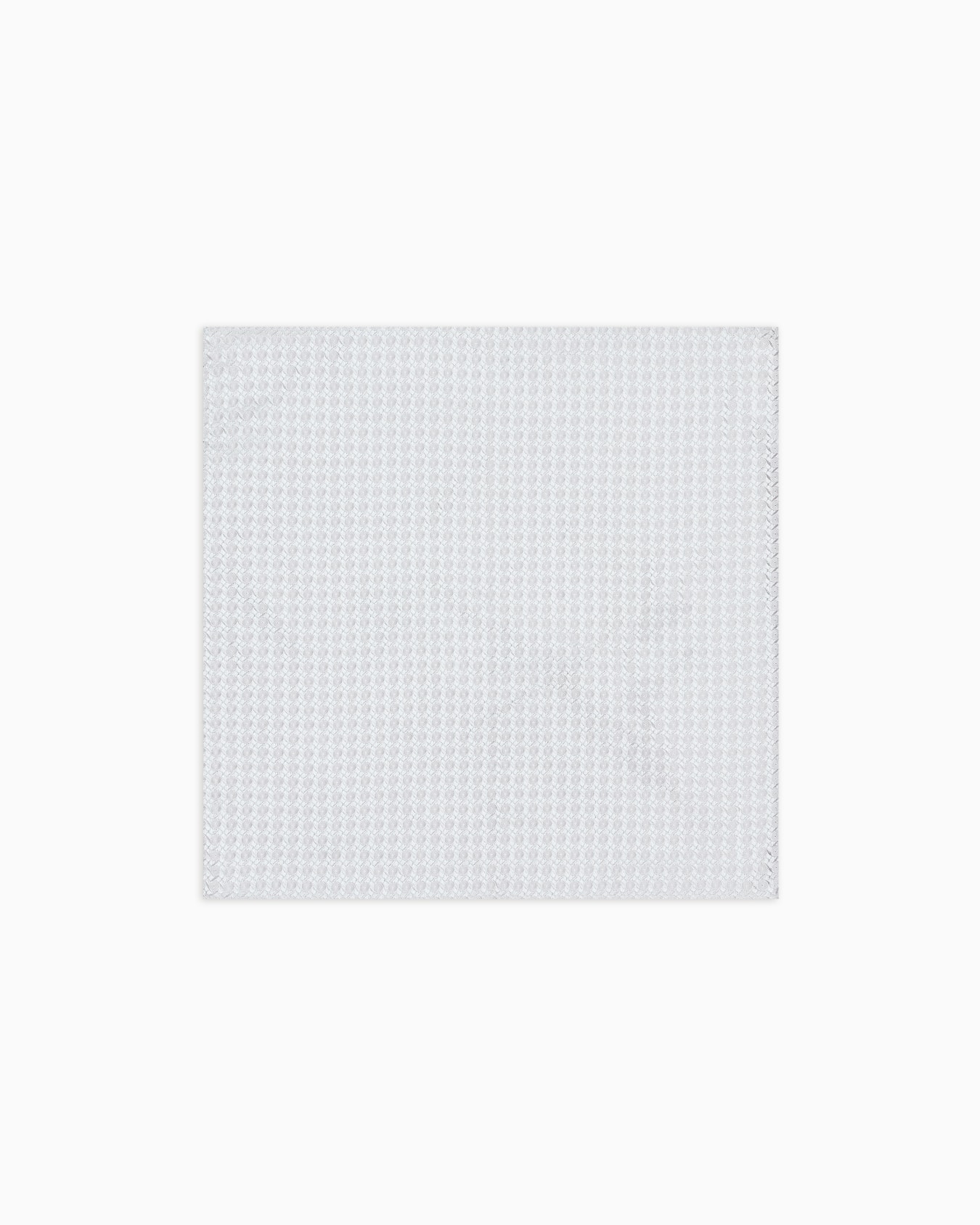 Pure silk pocket square with jacquard motif Slide 0