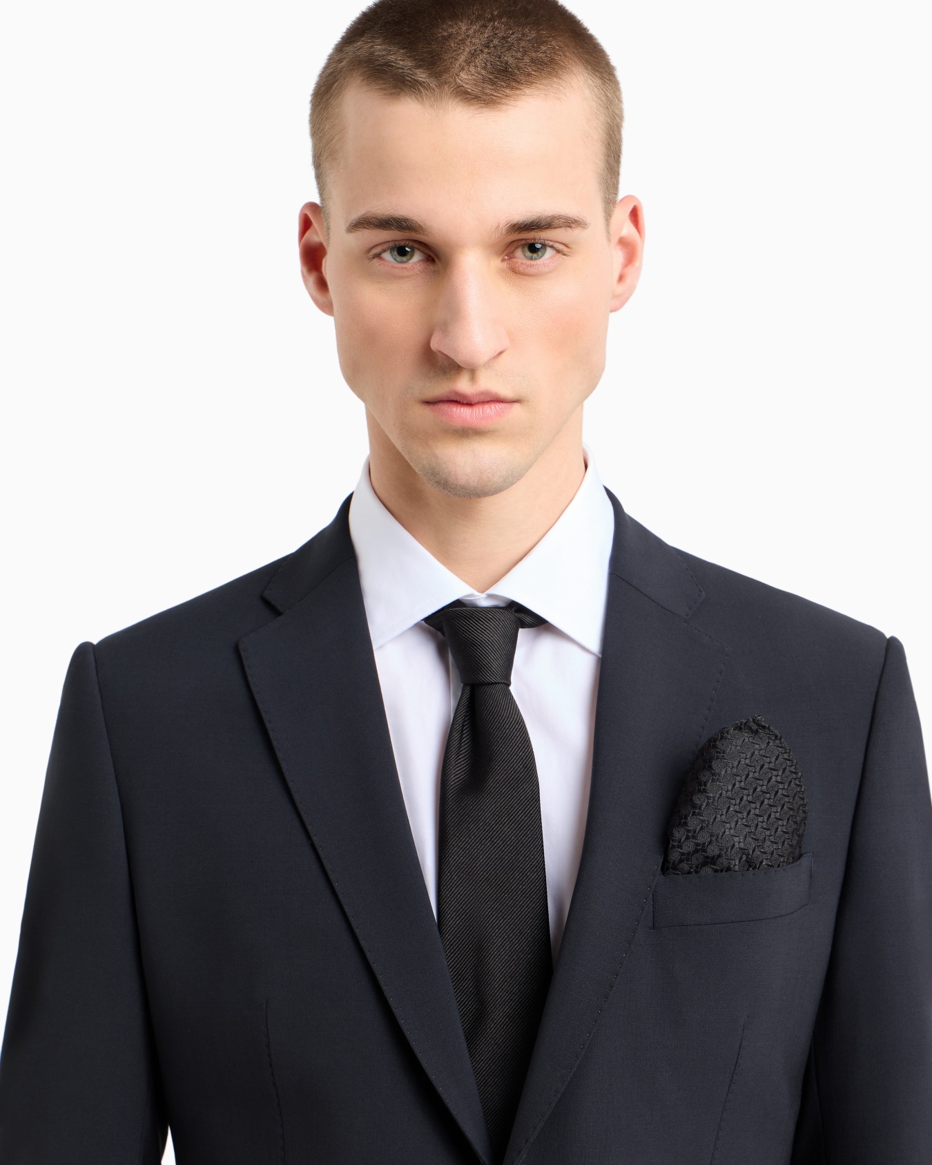 Pañuelo de bolsillo en seda pura con motivo de tejido jacquard Diapositiva 2