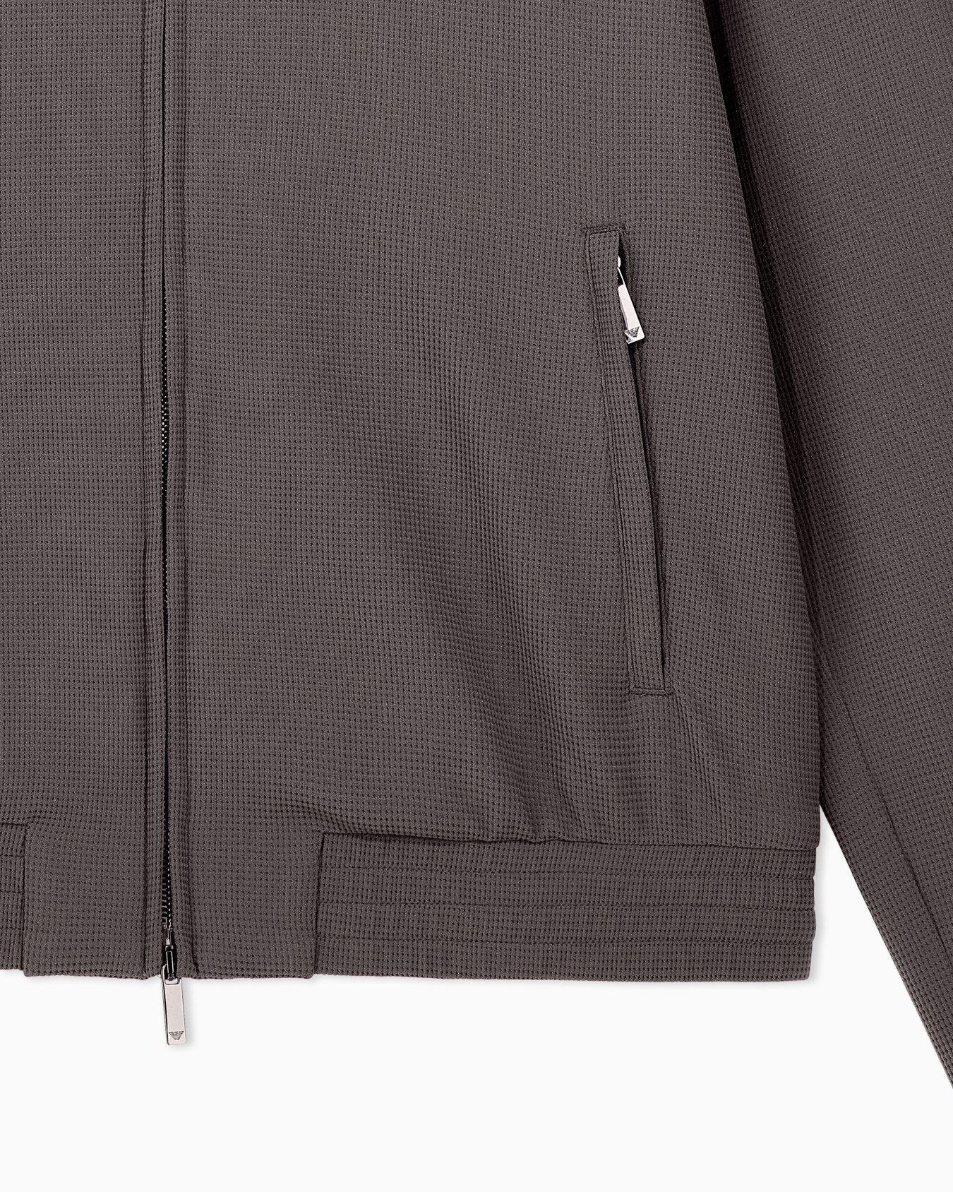 Blouson jacket in 3D crepe jersey with full-length zip Slide 4