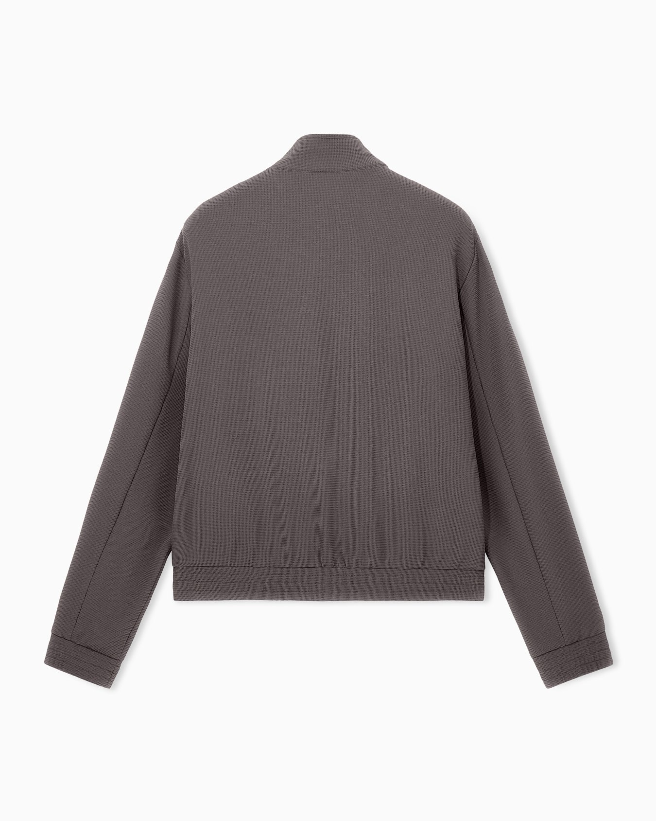 Blouson jacket in 3D crepe jersey with full-length zip Slide 2