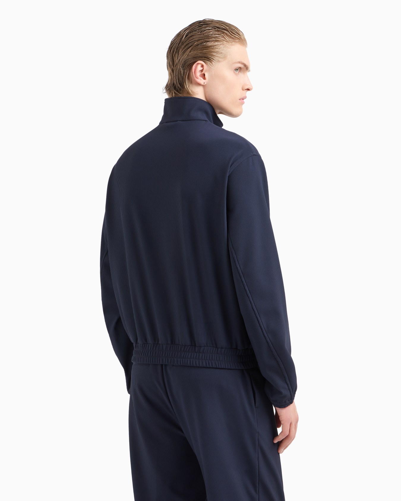Canneté-effect stretch nylon full-zip blouson Slide 3