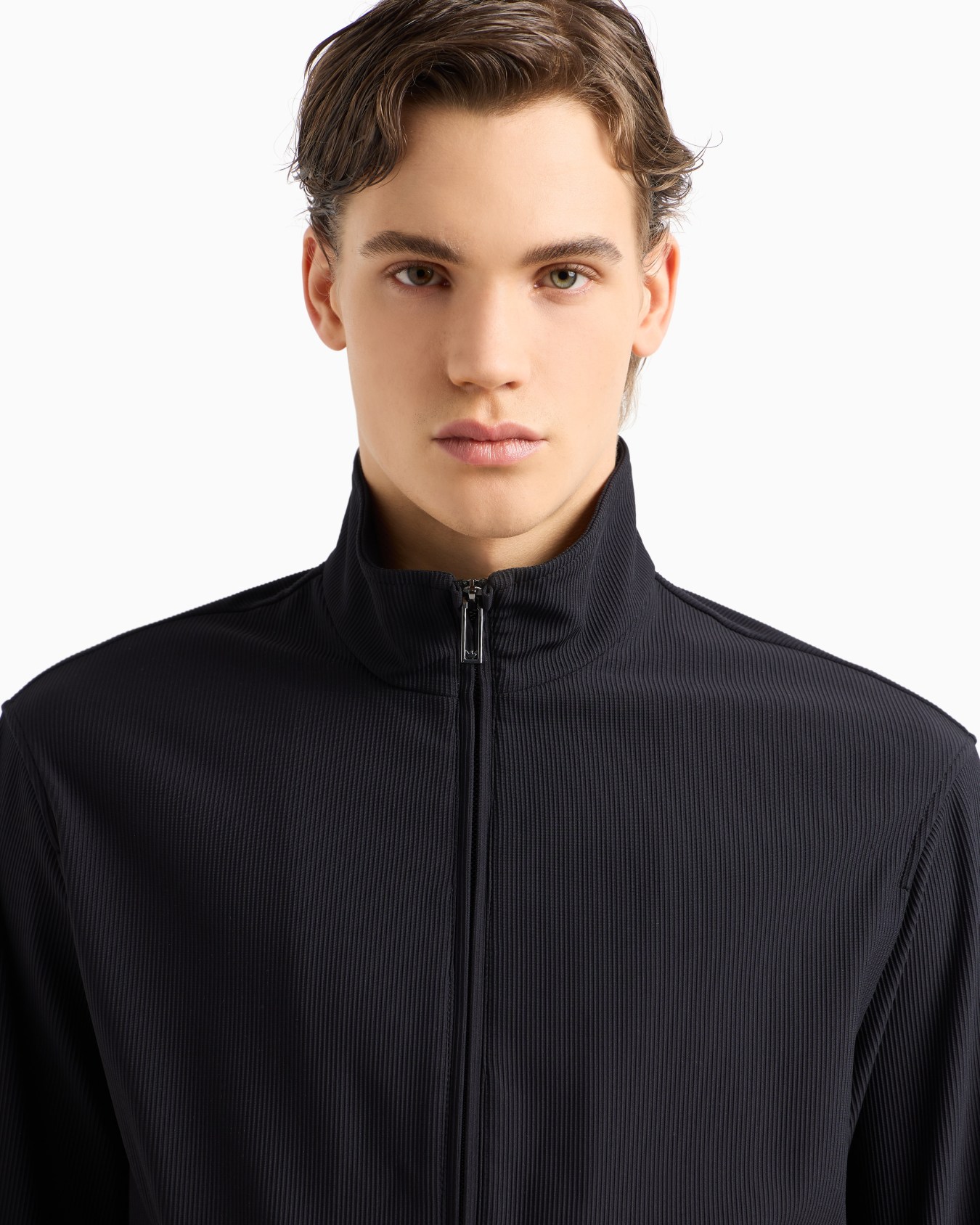 Canneté-effect stretch nylon full-zip blouson Slide 4