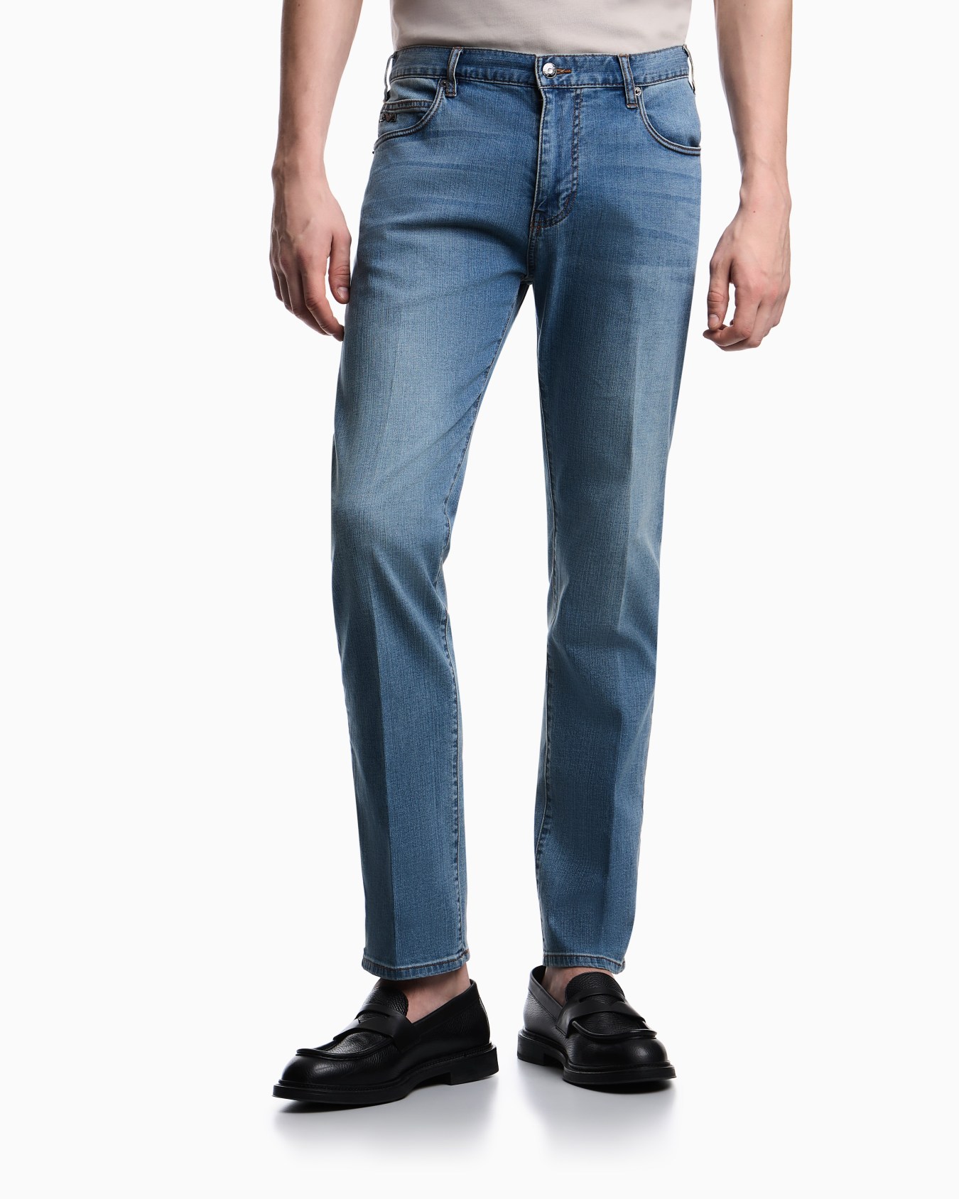 J45 regular fit, washed stretch denim jeans Slide 2