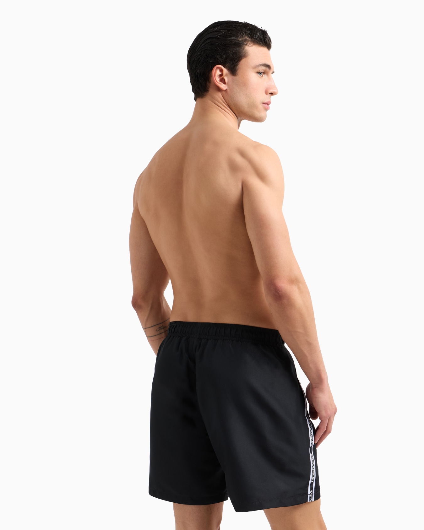 Swim shorts with logo tape Slide 2