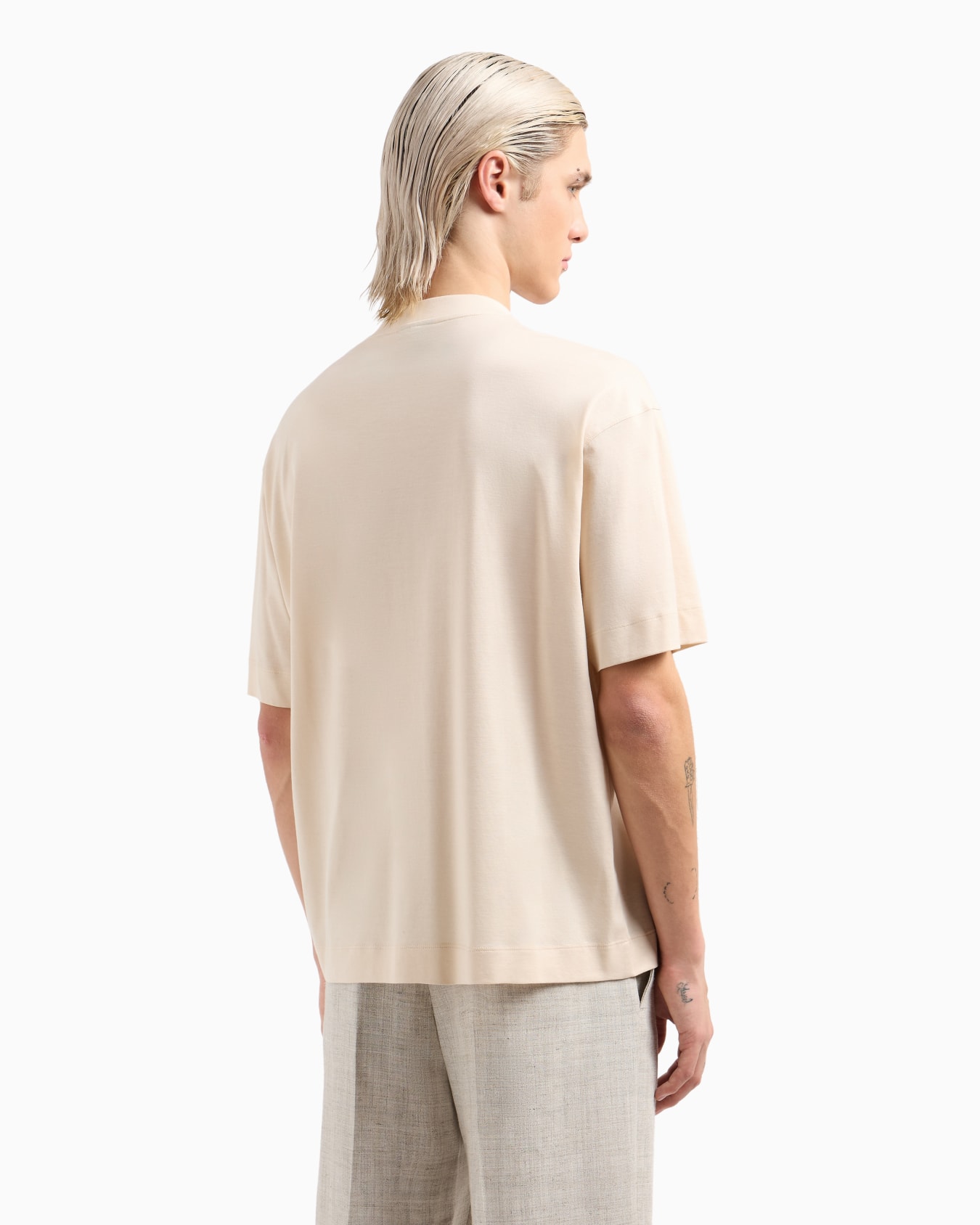 ASV Lyocell blend jersey oversized T-shirt with lily print Slide 2