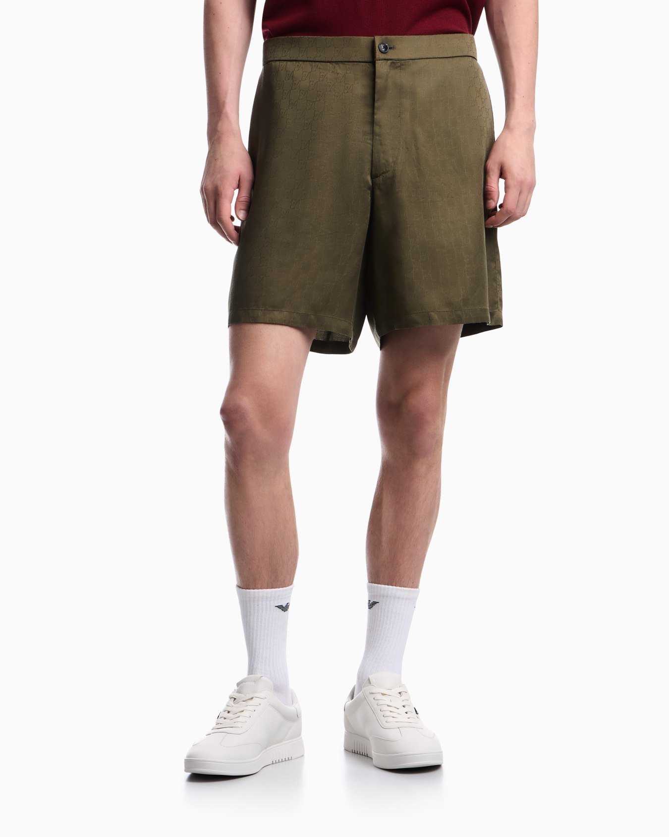 Bermuda shorts in Tencel jacquard with a regular fit Slide 3