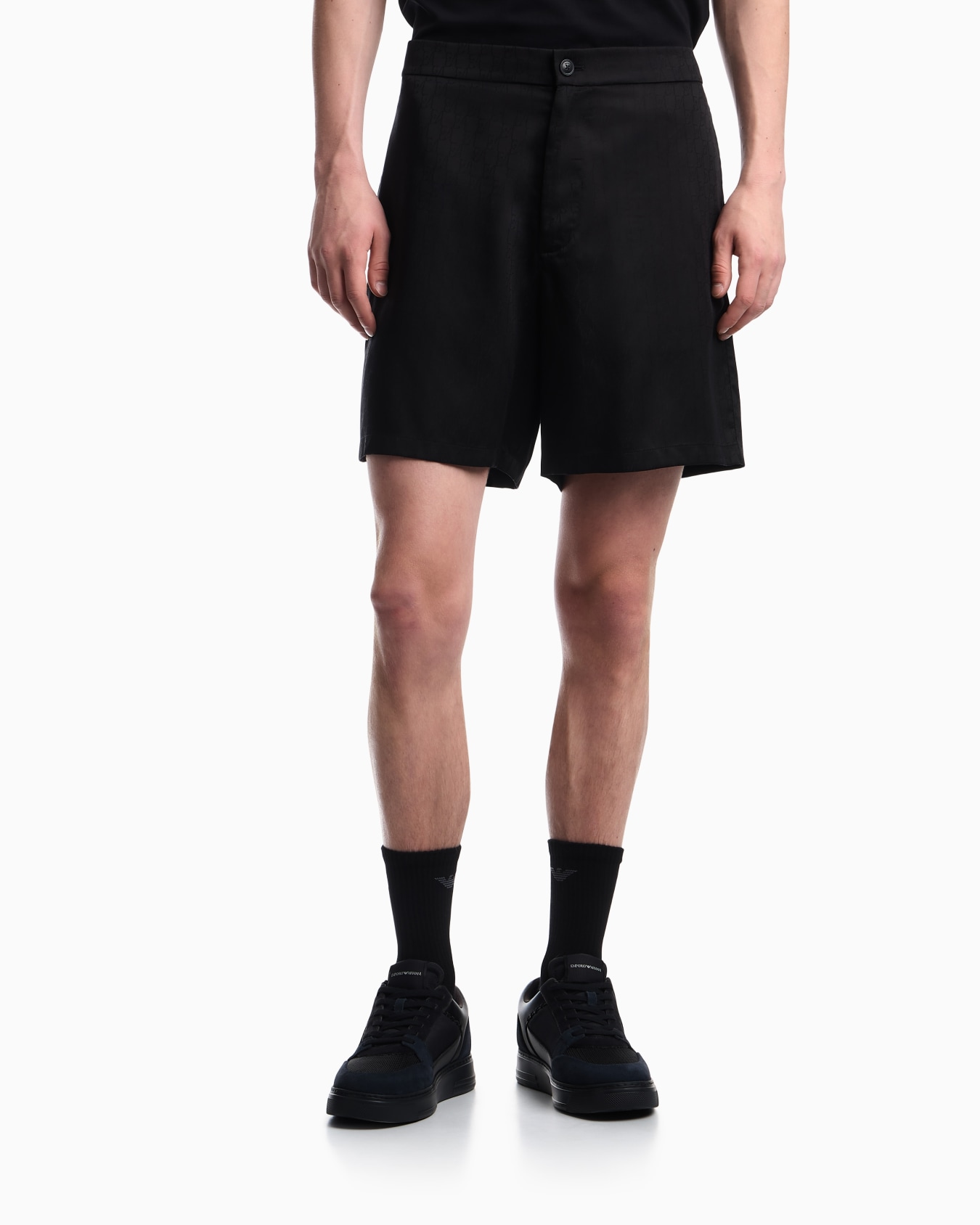 Bermuda shorts in Tencel jacquard with a regular fit Slide 3