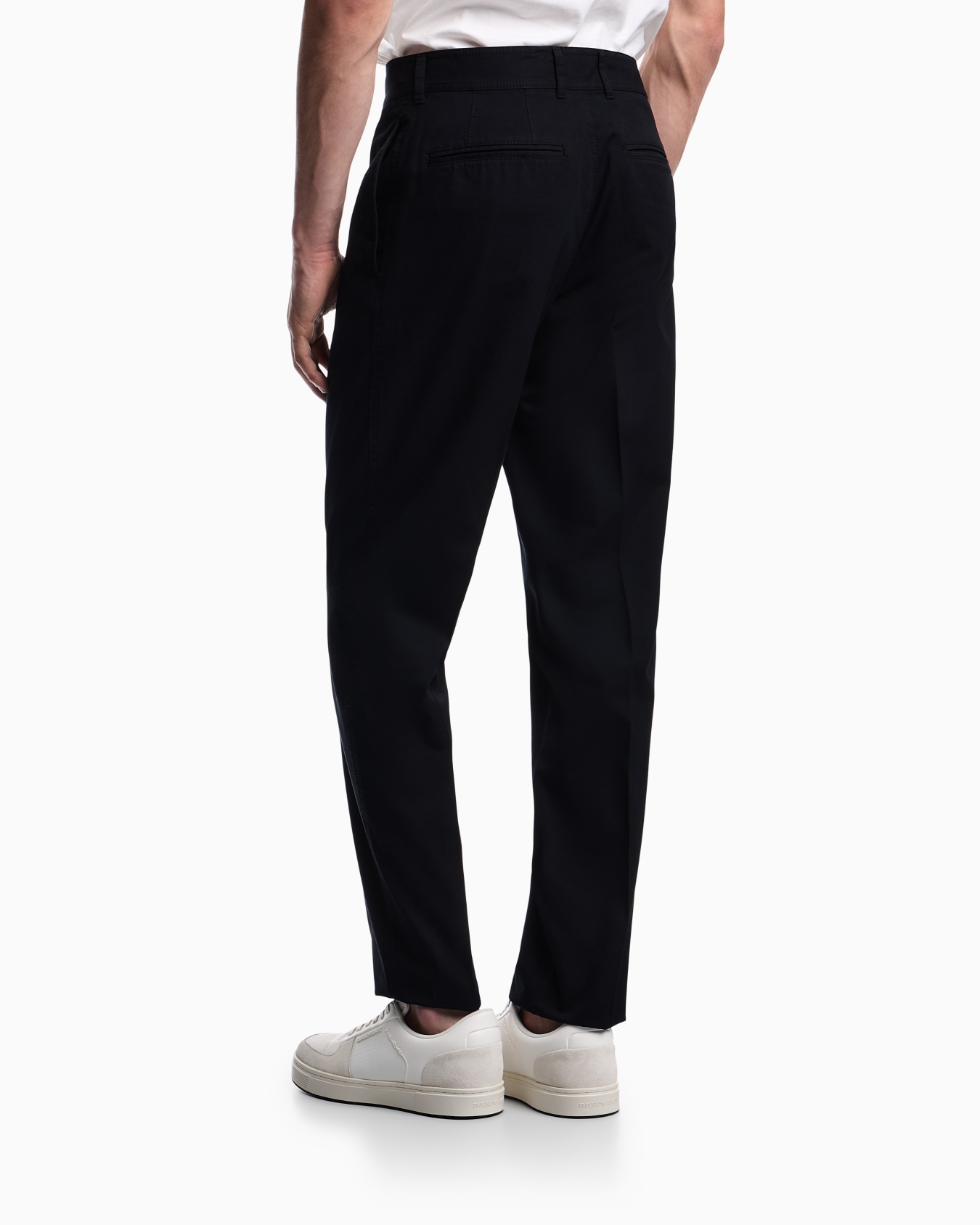 Cotton-silk fabric trousers Slide 3