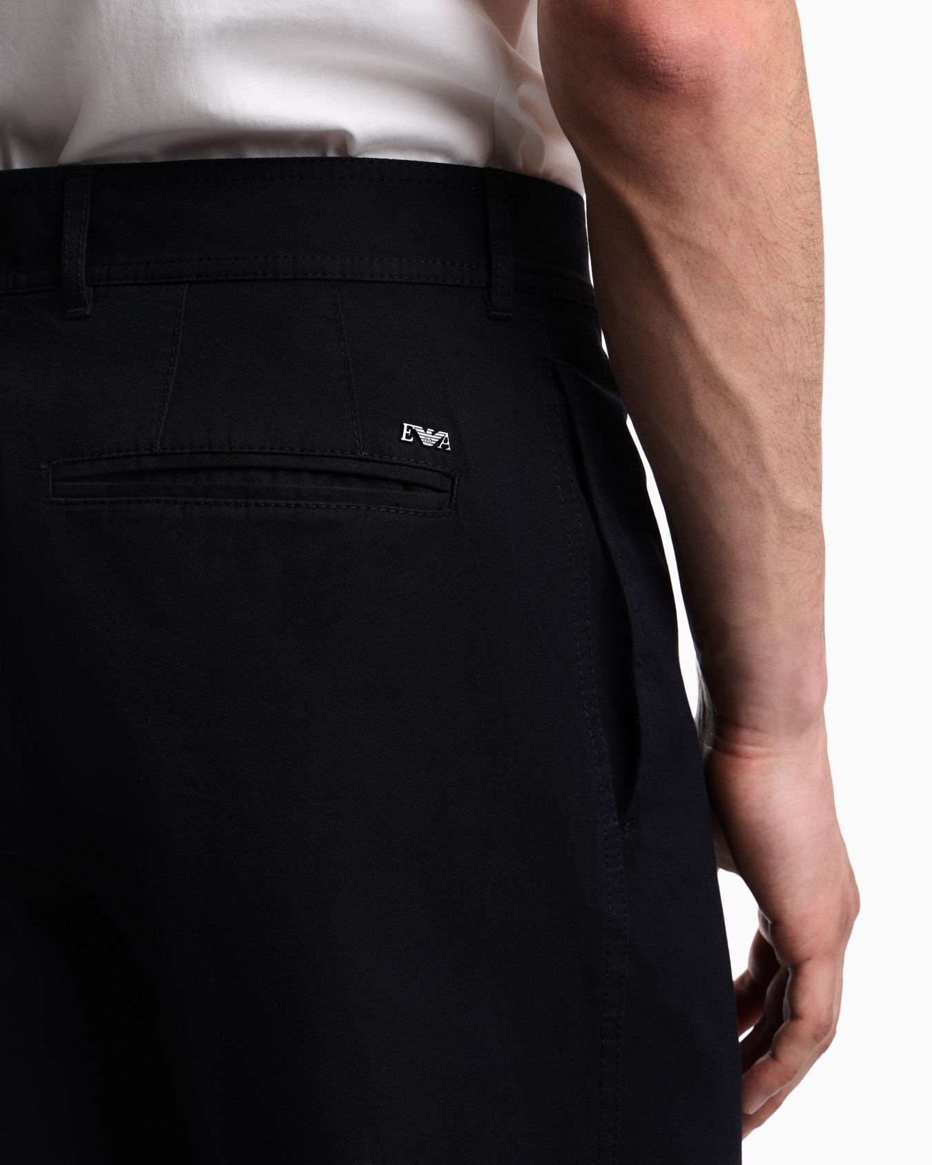 Cotton-silk fabric trousers Slide 4