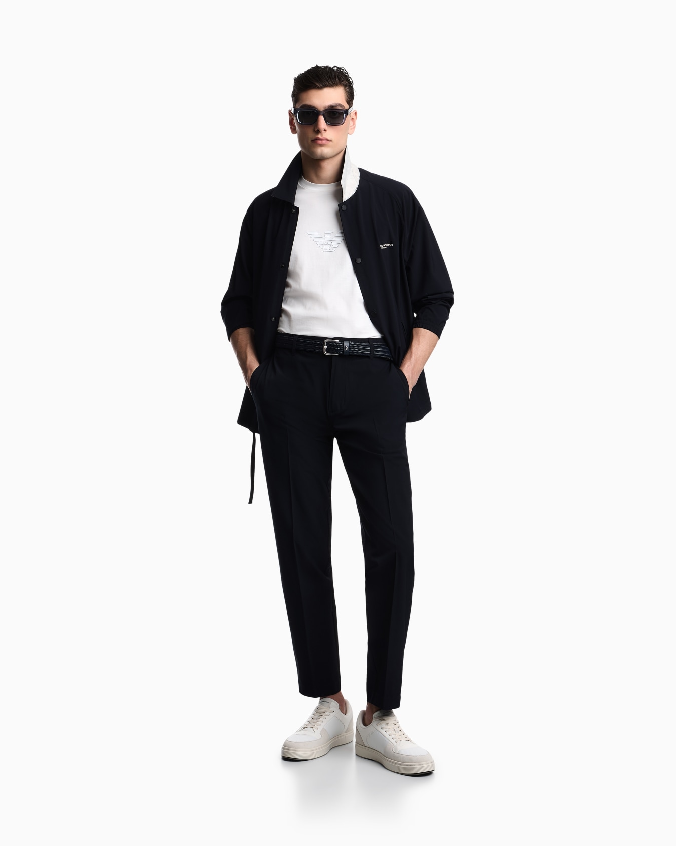 Nylon viscose blend trousers Slide 1