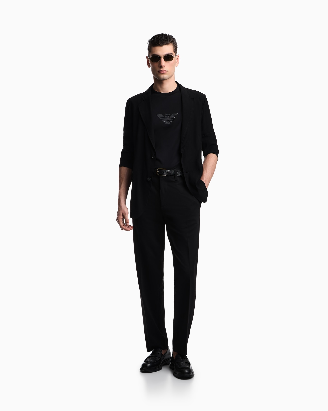 Pantalon en tissu armuré effet gaufré Diapositive 1