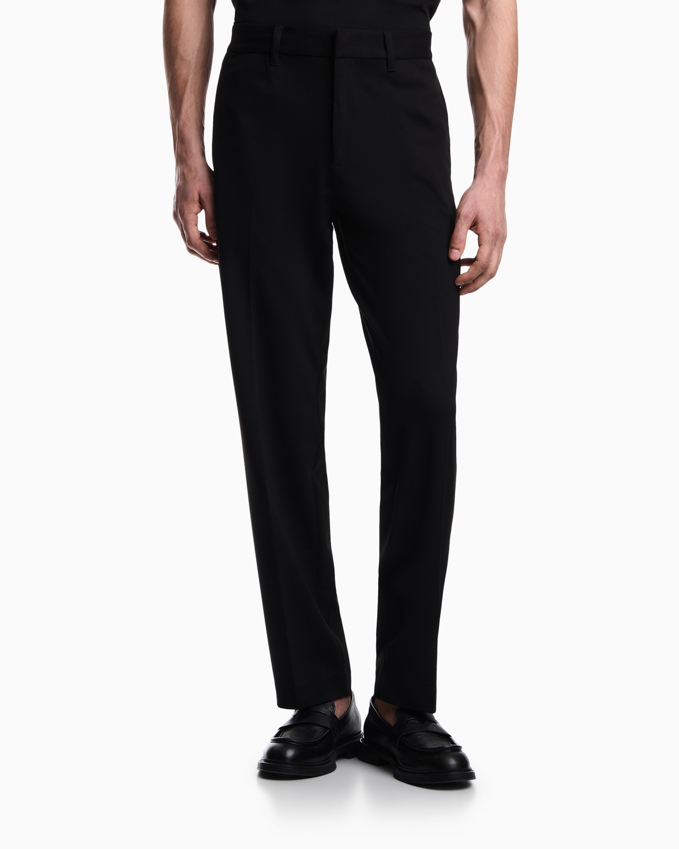 Pantalon en tissu armuré effet gaufré Diapositive 2