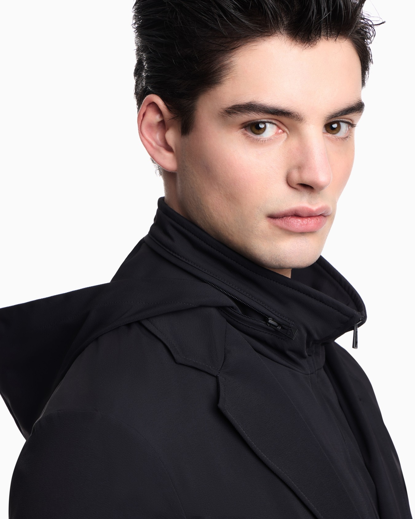 Stretch-nylon twill blazer with detachable inner panel Slide 6