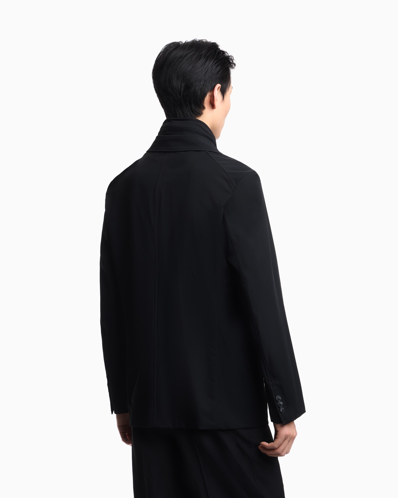 Stretch-nylon twill blazer with detachable inner panel Slide 2