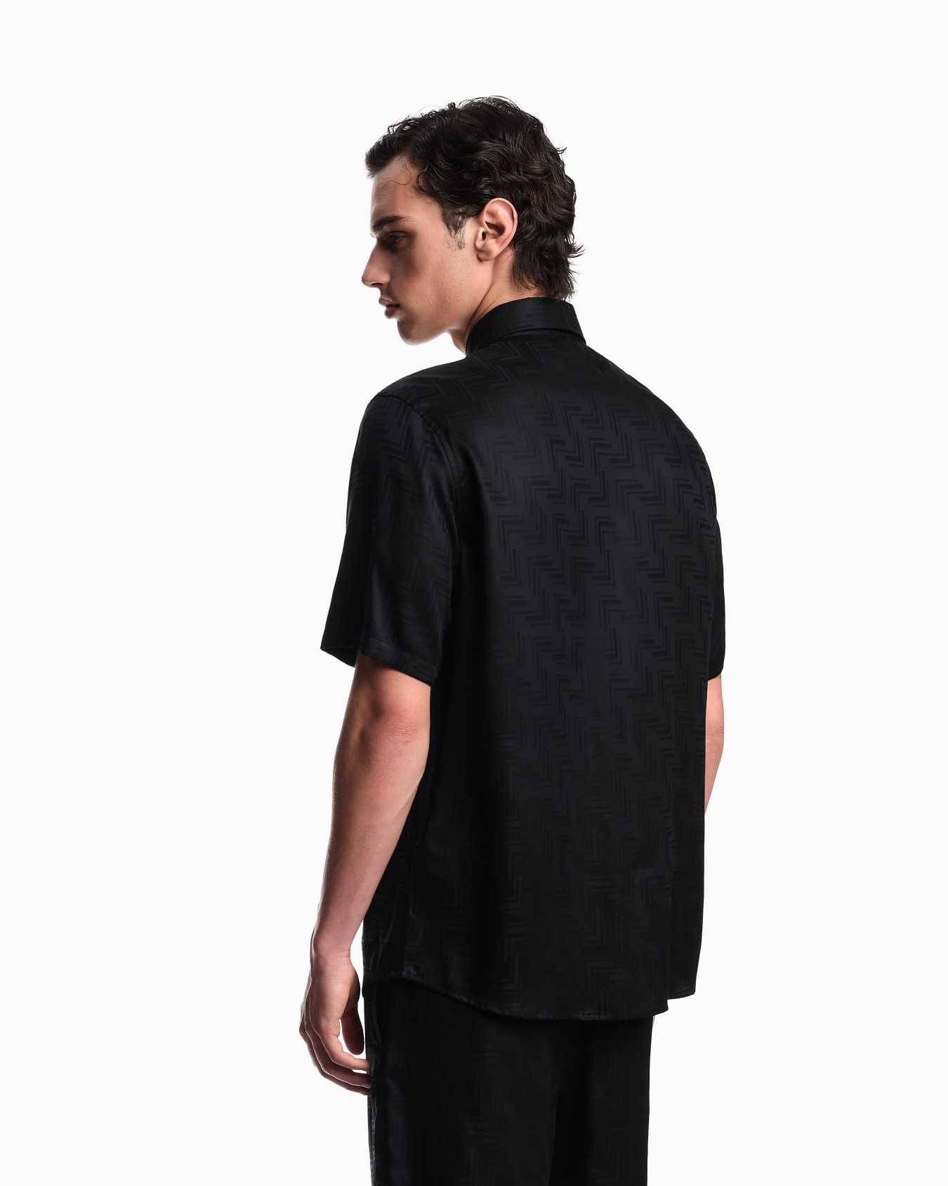 Chemise à manches courtes en jacquard lyocell ASV Diapositive 2