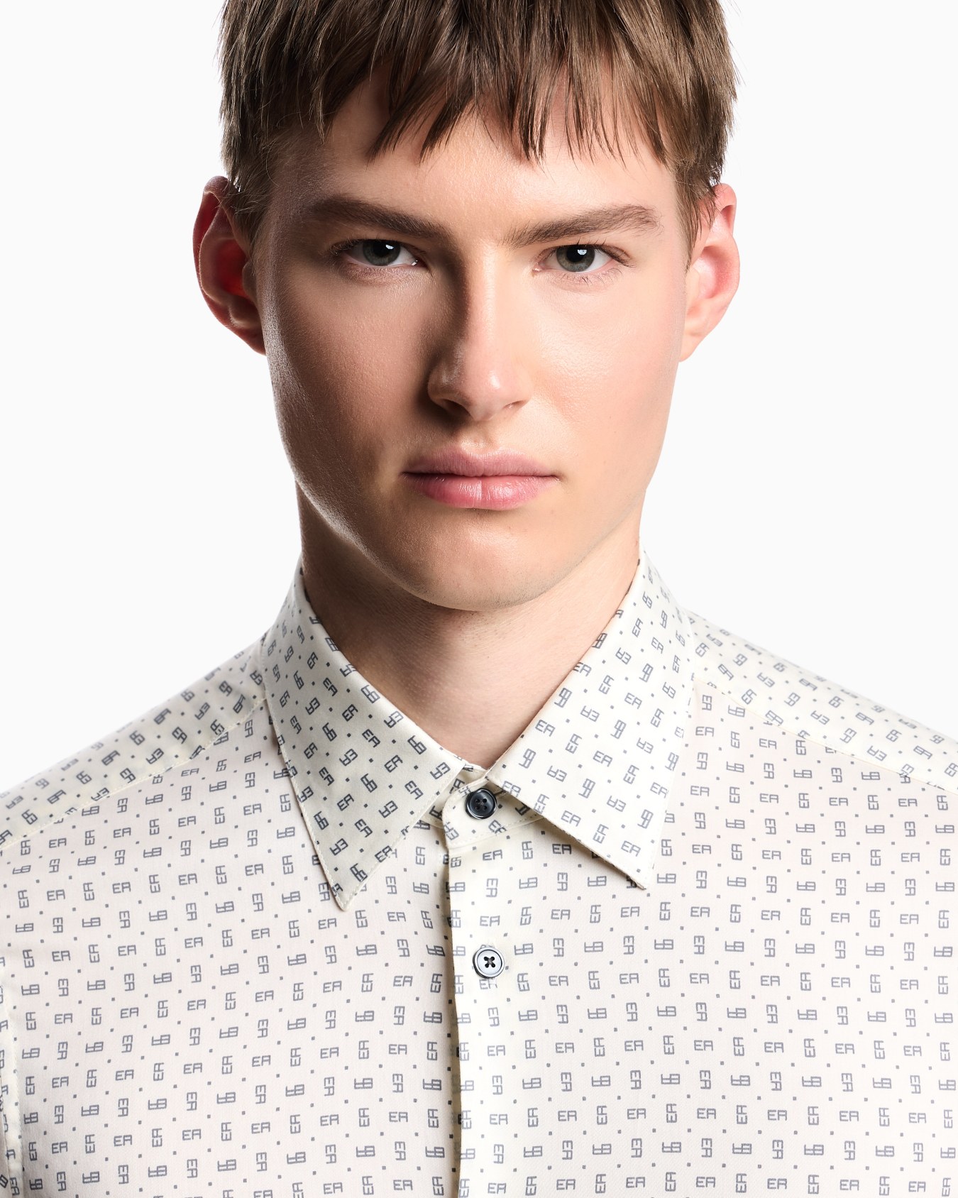 Chemise en coton stretch avec motif imprimé Diapositive 4