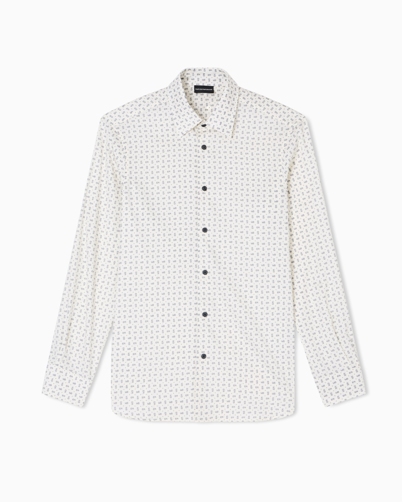 Chemise en coton stretch avec motif imprimé Diapositive 0