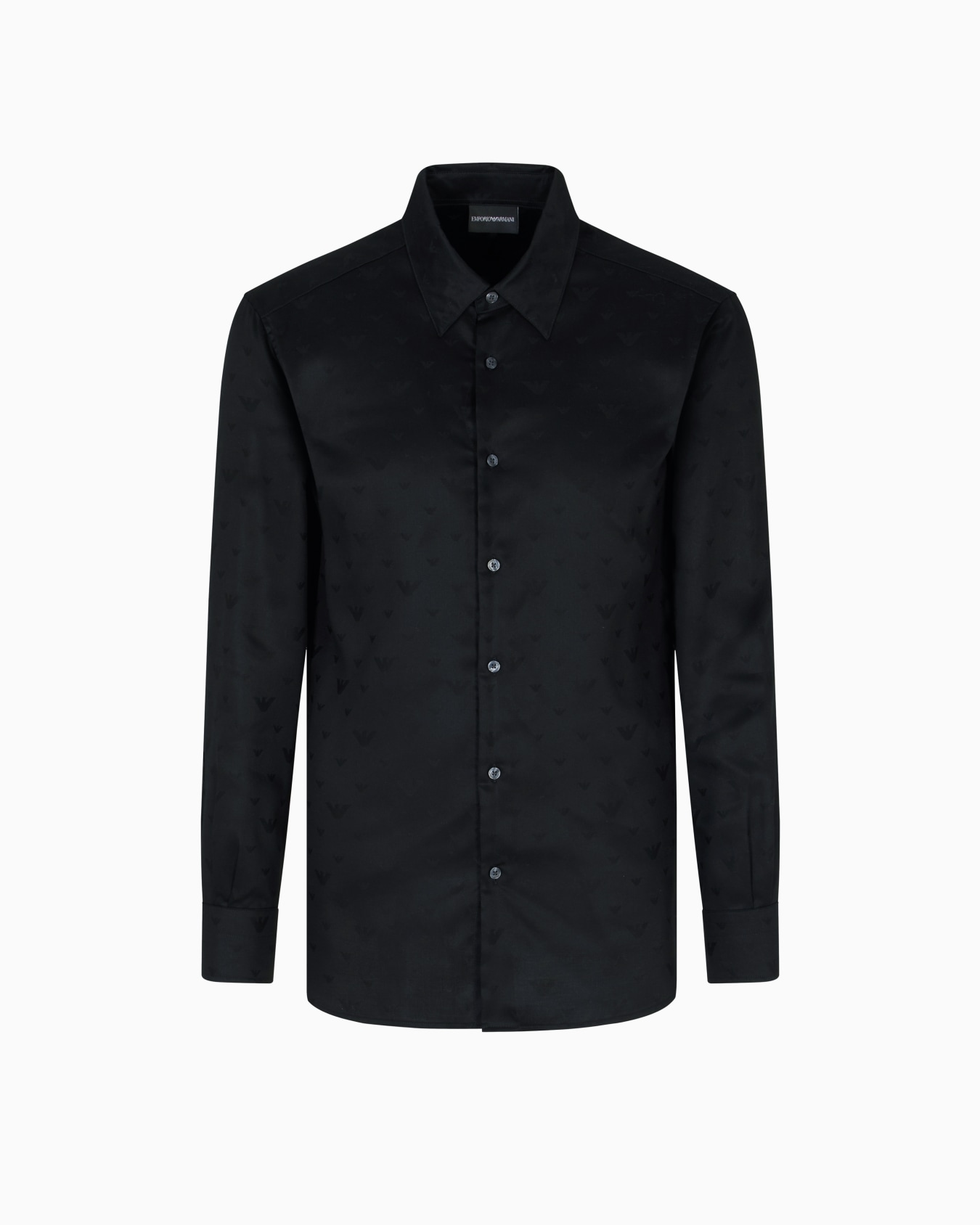 Chemise en lyocell jacquard avec aigles all over Diapositive 0