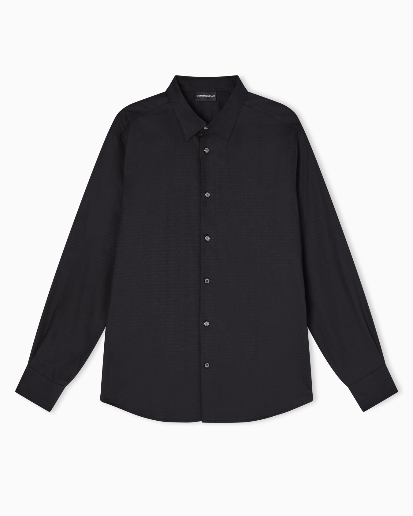 Camicia in tessuto jacquard lettering all over Slide 0