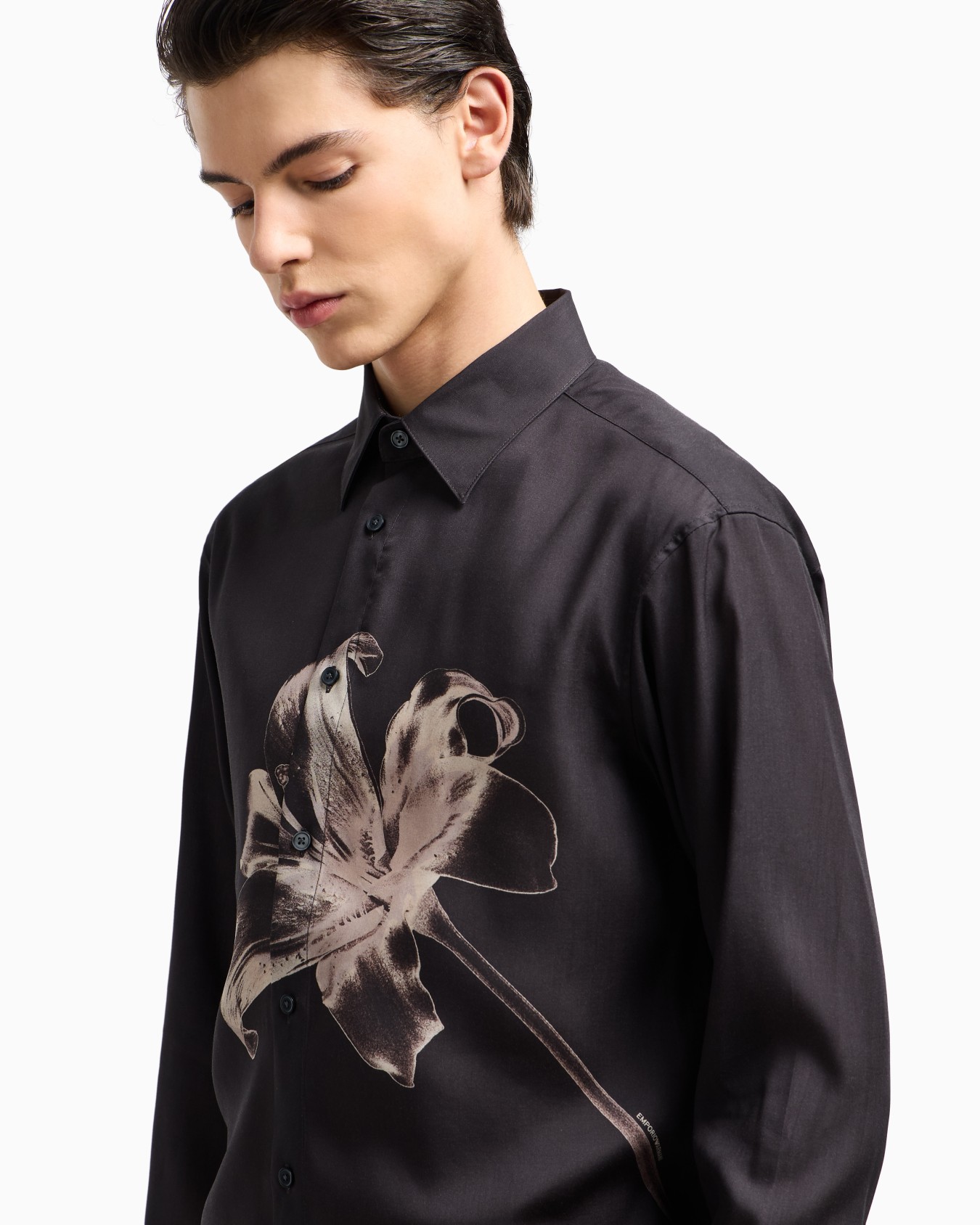 Chemise en mélange lyocell avec imprimé lys ASV Diapositive 5