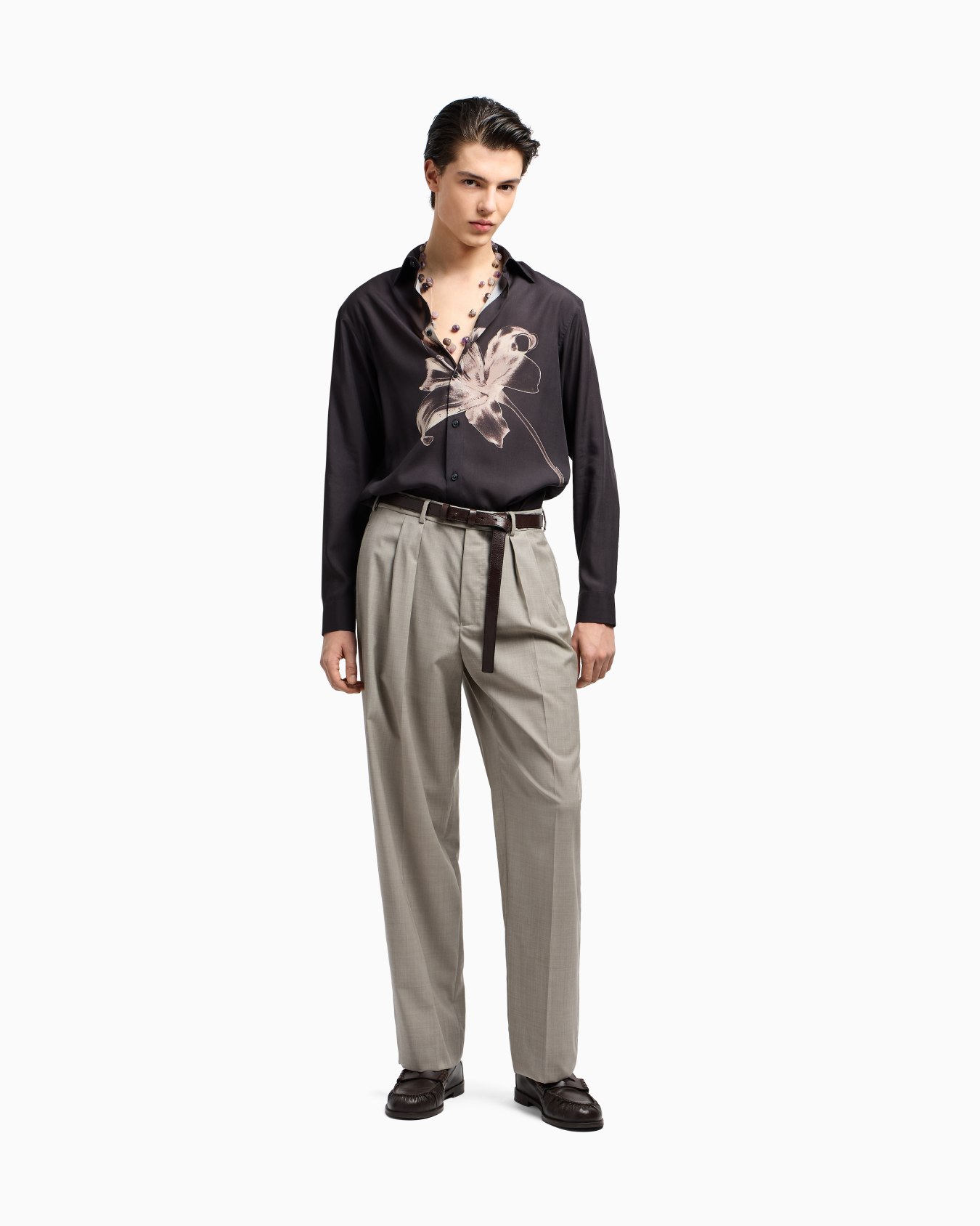 Chemise en mélange lyocell avec imprimé lys ASV Diapositive 2