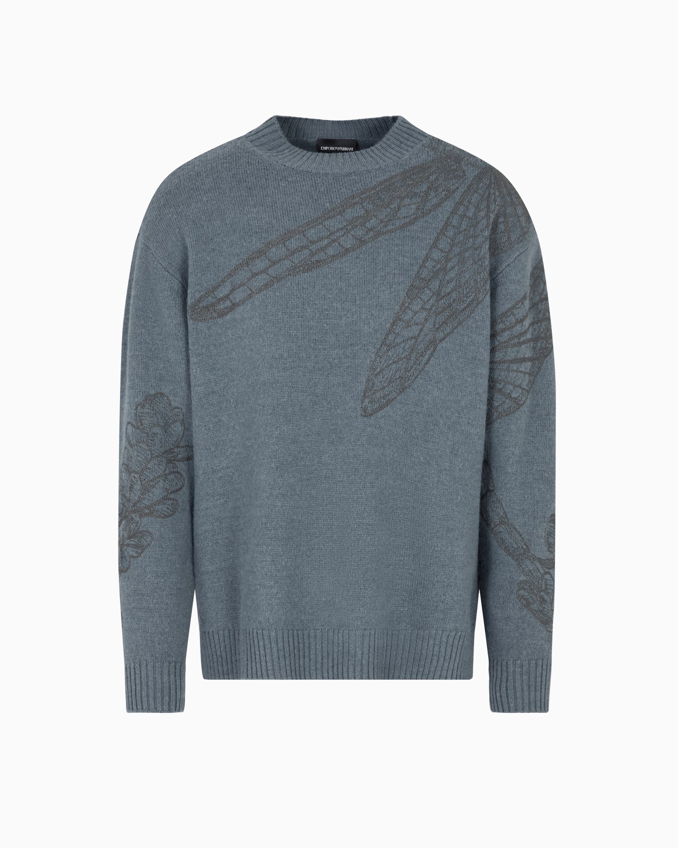 Pullover aus Alpakamischung mit Blumen- und Libellen-Stickerei Folie 0