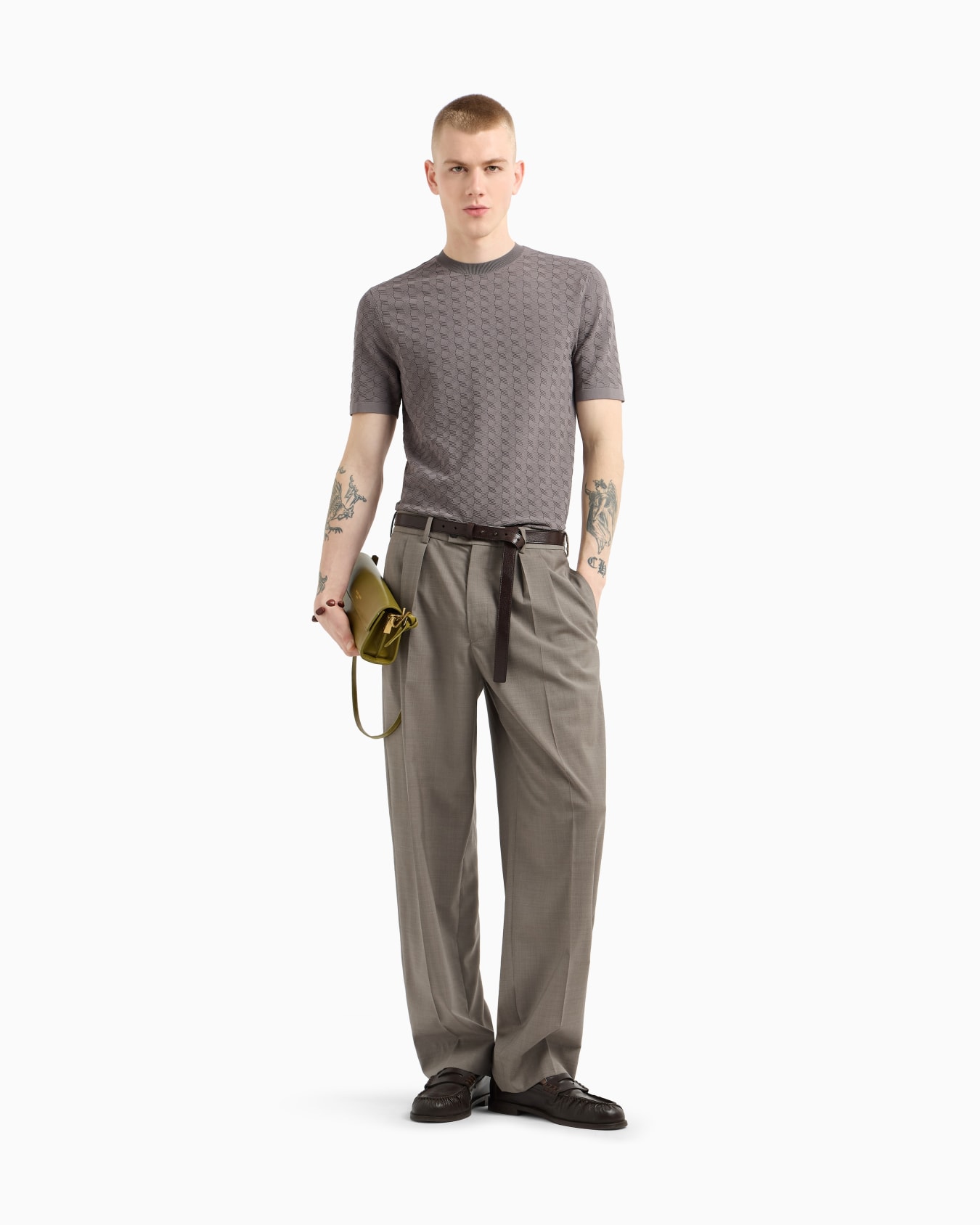 Viscose-blend jumper with an embossed pattern Slide 1