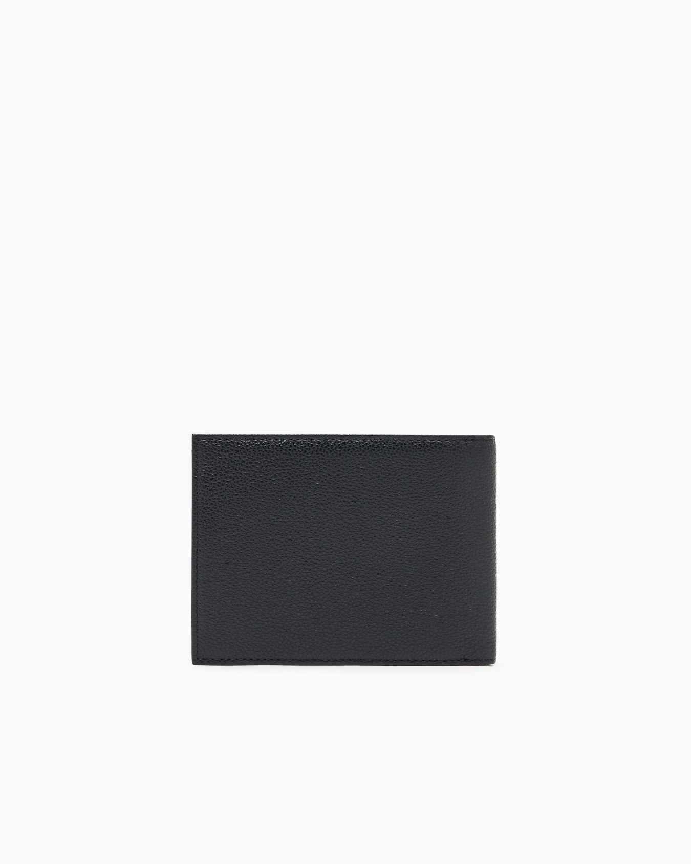 Tumbled-leather bi-fold wallet with outer pocket Slide 1