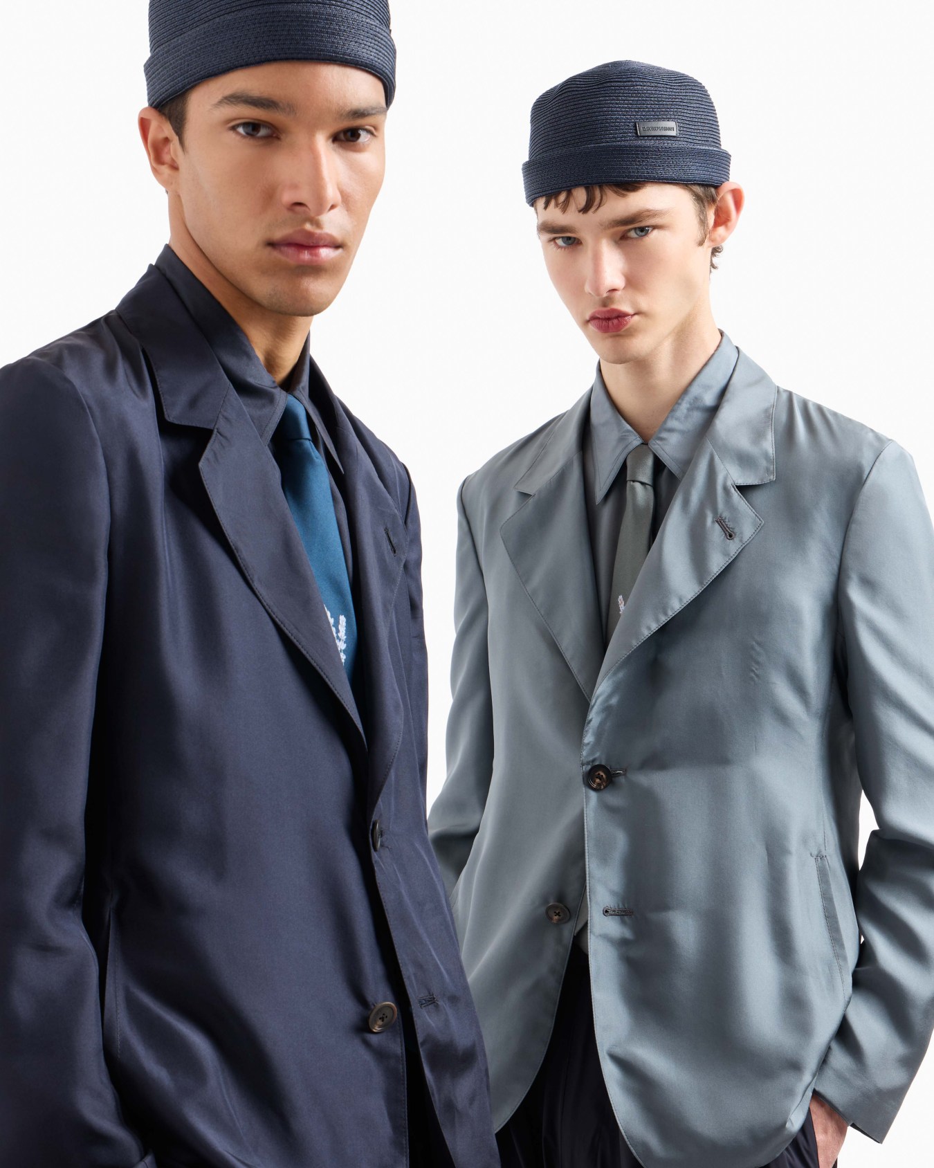 Single-breasted jacket in Habutai silk Slide 6