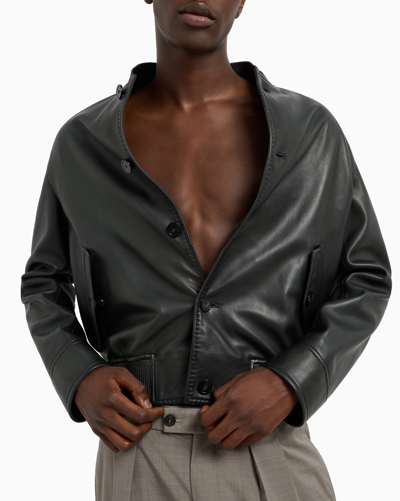 Blouson in supple nappa lambskin with shading Slide 4