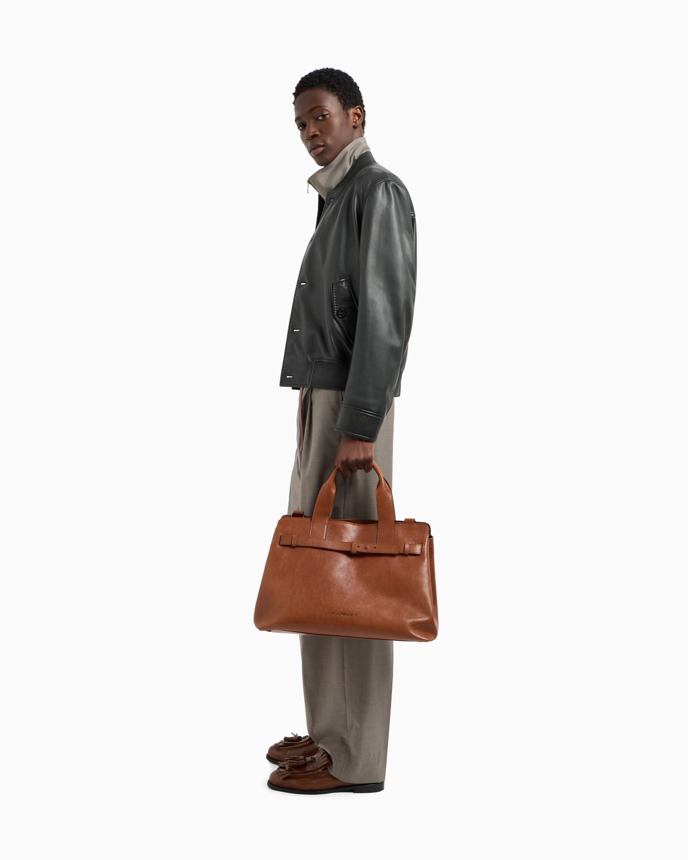 Blouson in supple nappa lambskin with shading Slide 1