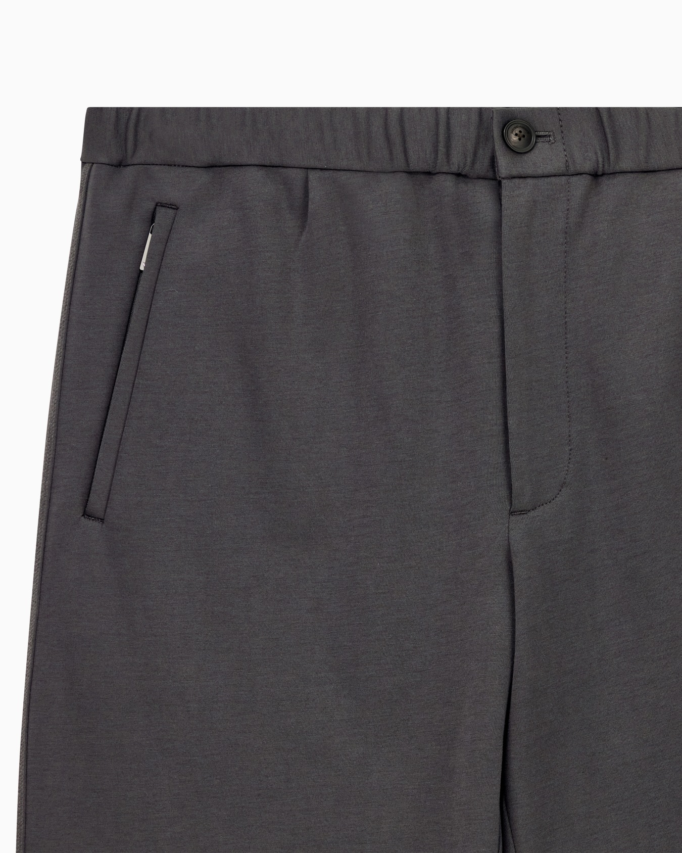 Straight-leg trousers in a modal cotton and wool jersey Slide 3
