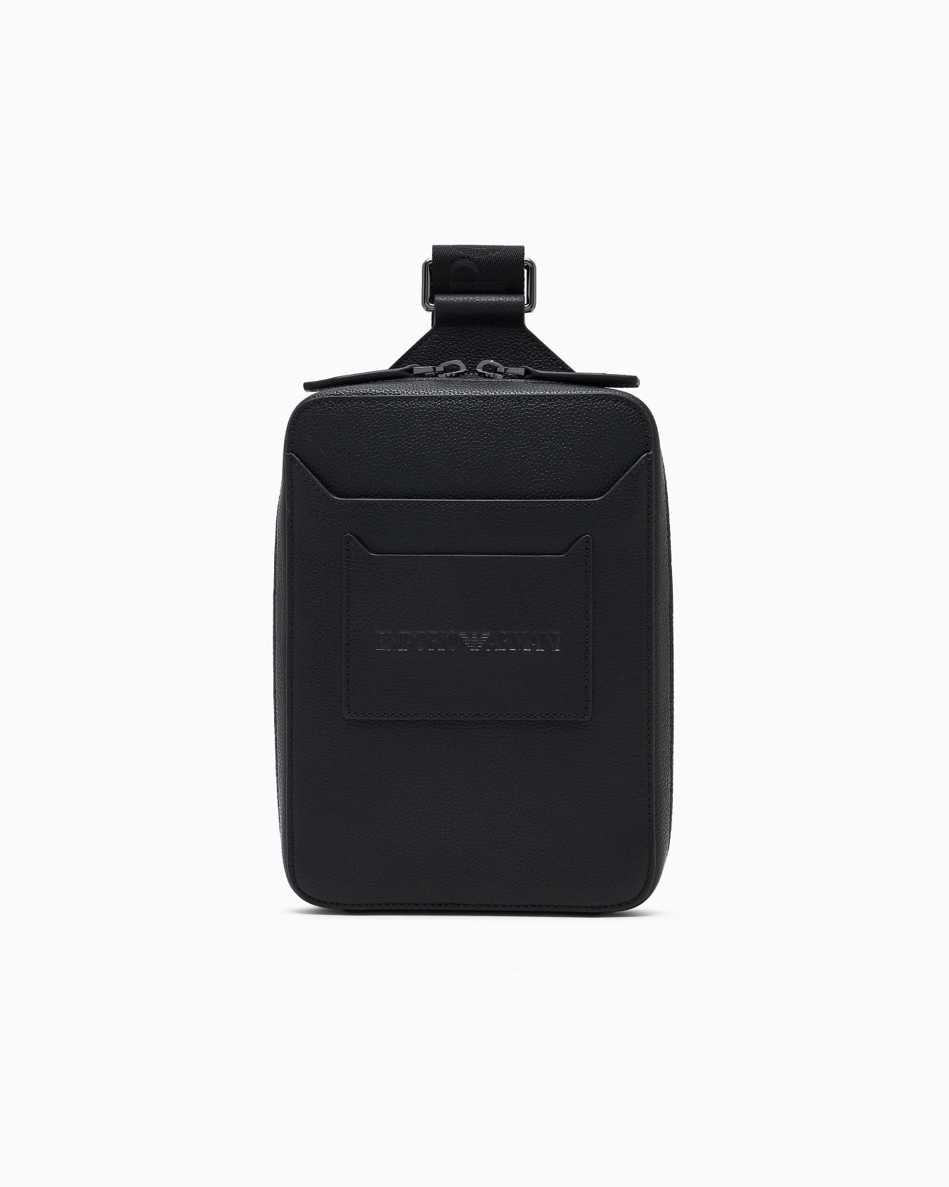 Tumbled-leather, one-shoulder mini backpack Slide 0