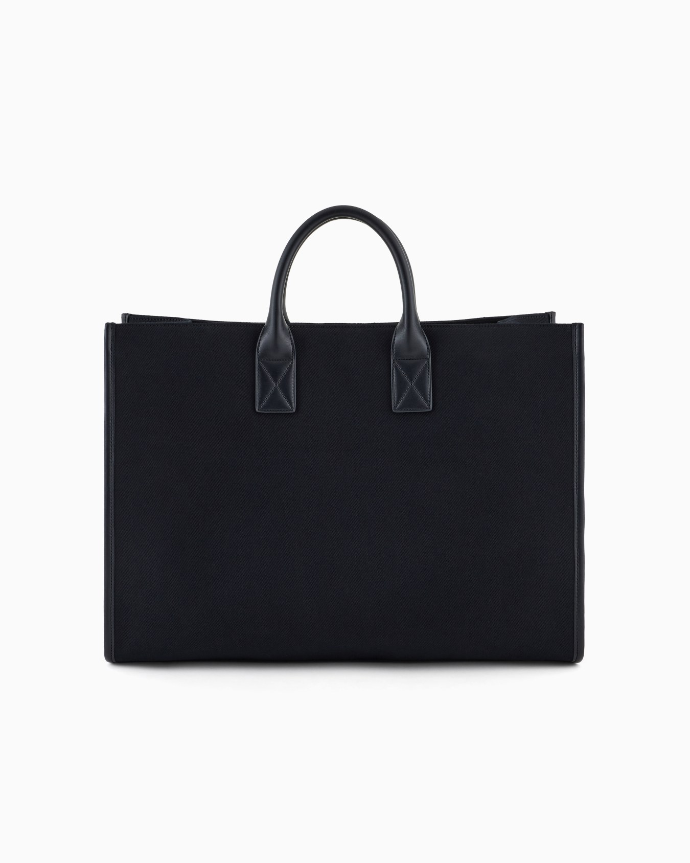 Canvas shopper bag with logo embroidery Slide 2