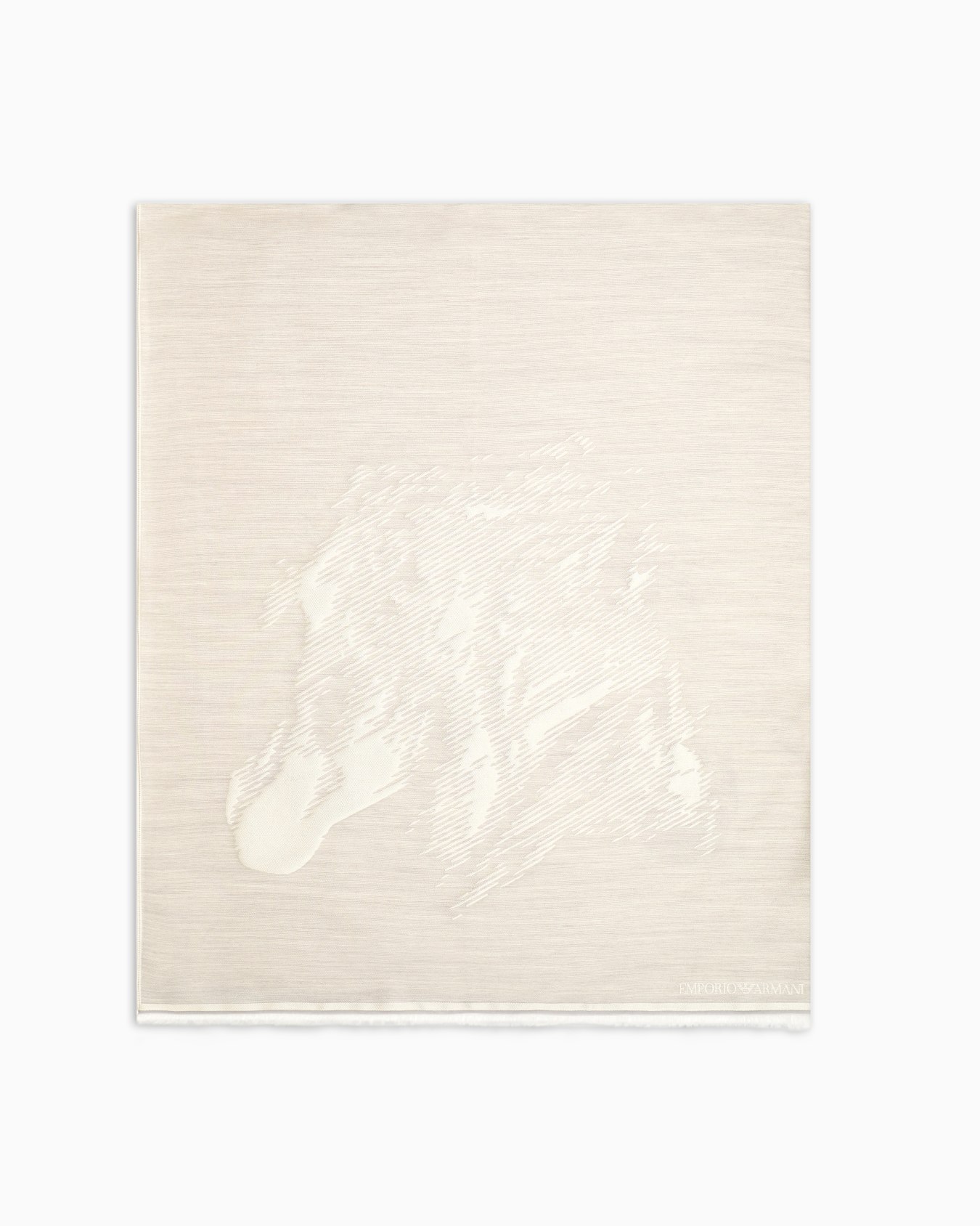 Horse design jacquard modal-blend stole Slide 0