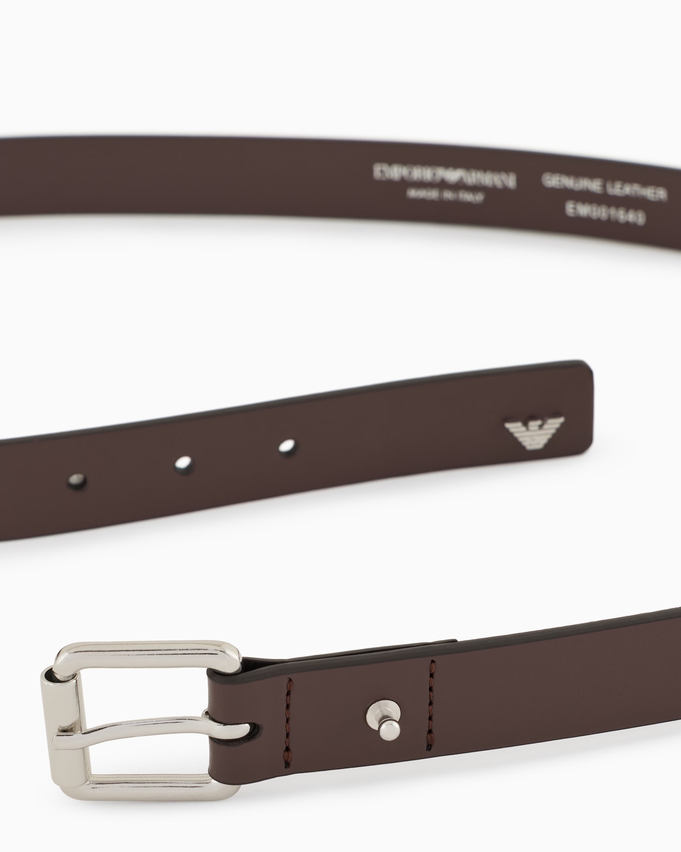 Smooth leather belt with eagle plate Slide 1