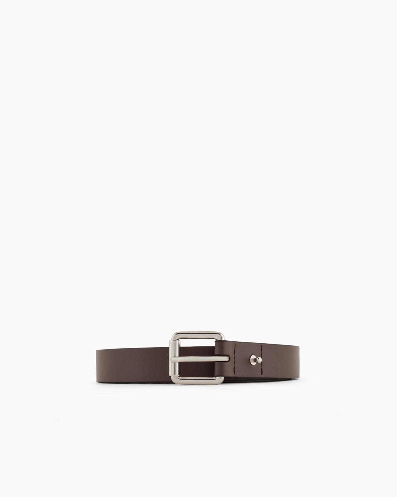 Smooth leather belt with eagle plate Slide 0