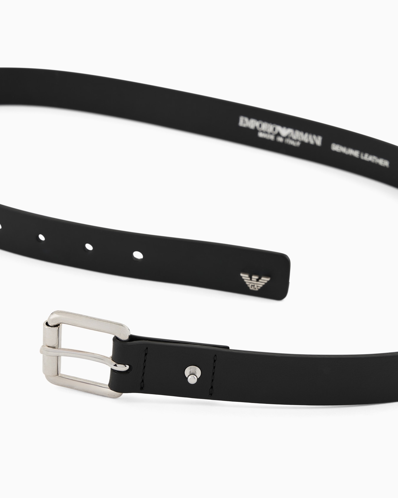 Smooth leather belt with eagle plate Slide 1