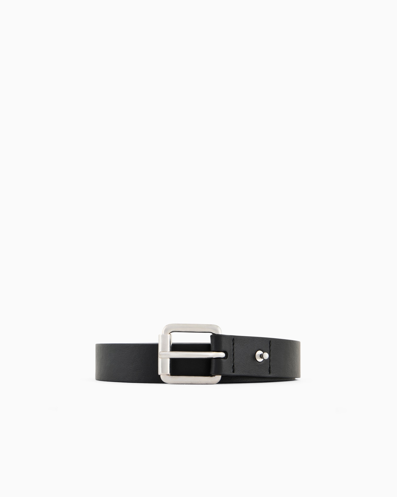 Smooth leather belt with eagle plate Slide 0