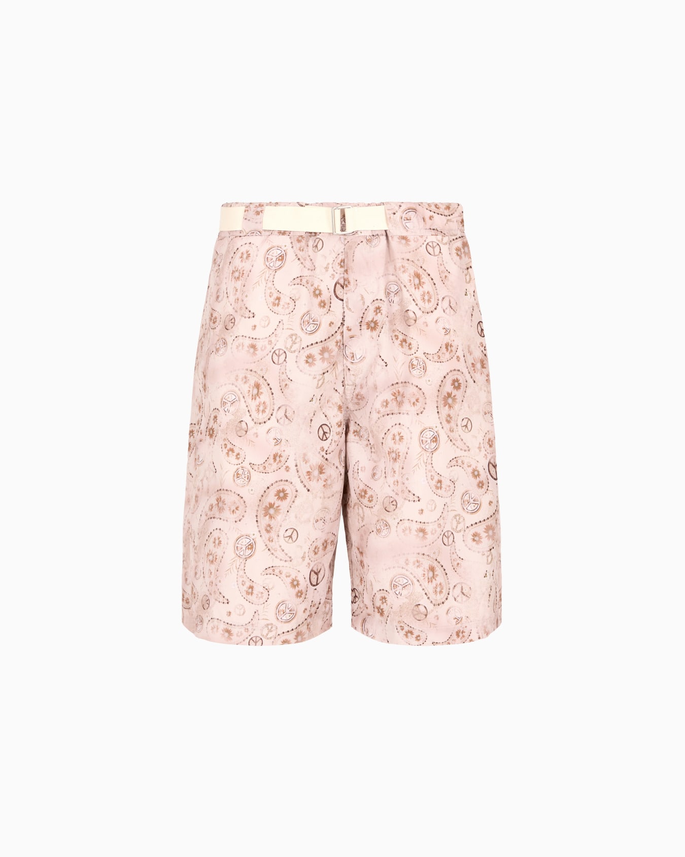 ASV satin Bermuda shorts with all-over paisley print from the Peace capsule collection Slide 0