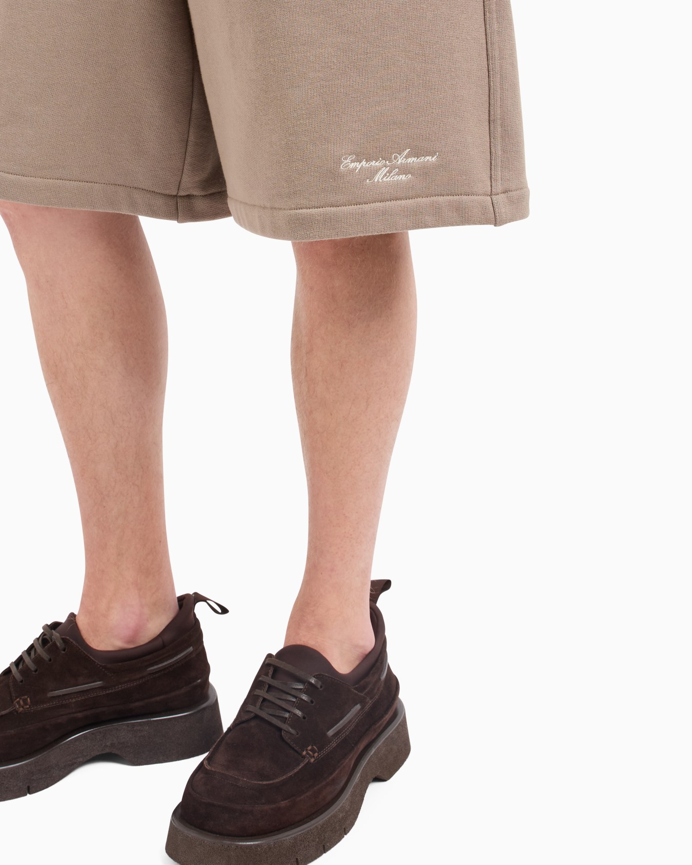 French terry jersey Bermuda shorts with logo embroidery Slide 5