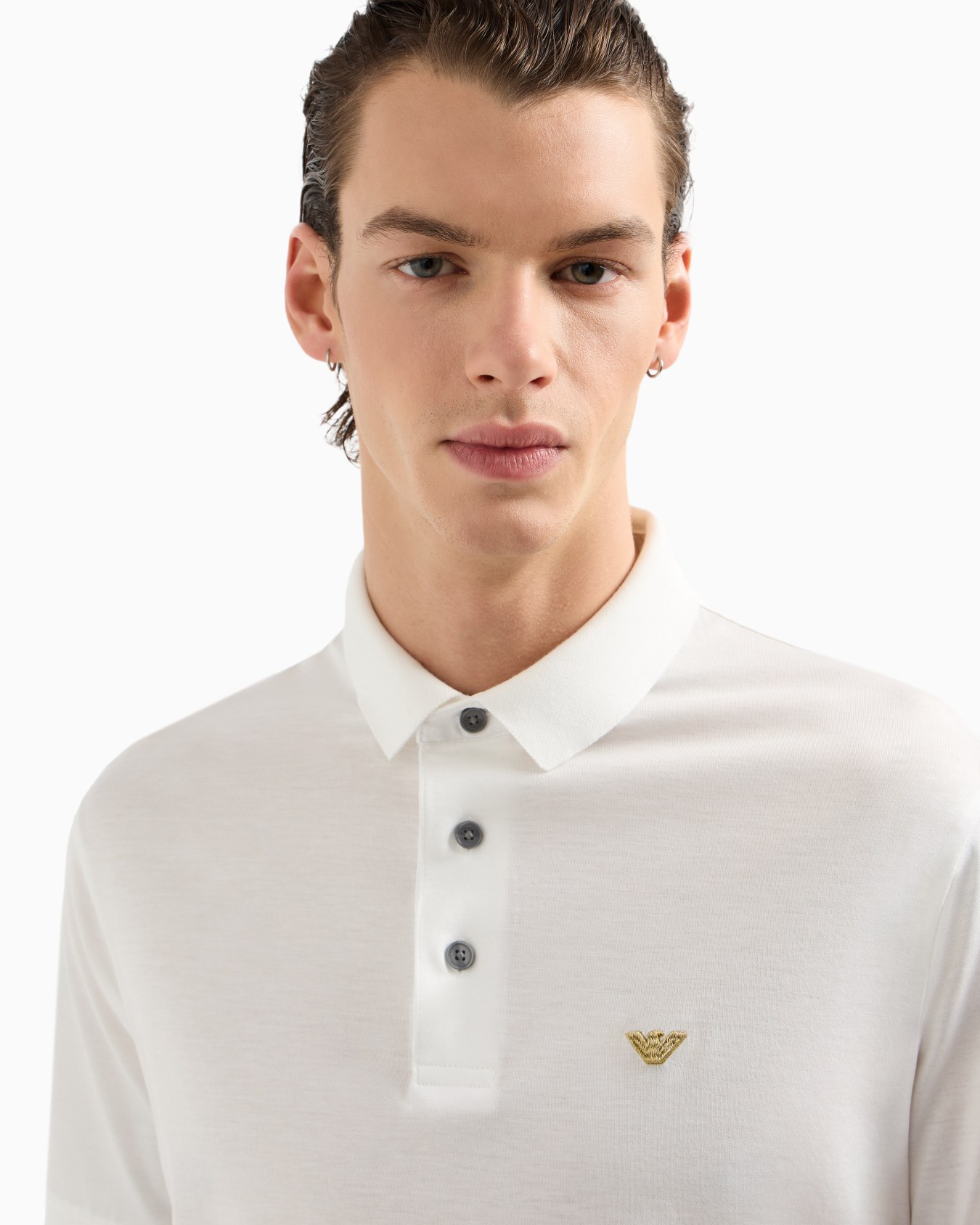 ASV Lyocell blend jersey polo shirt with embroidery Slide 4