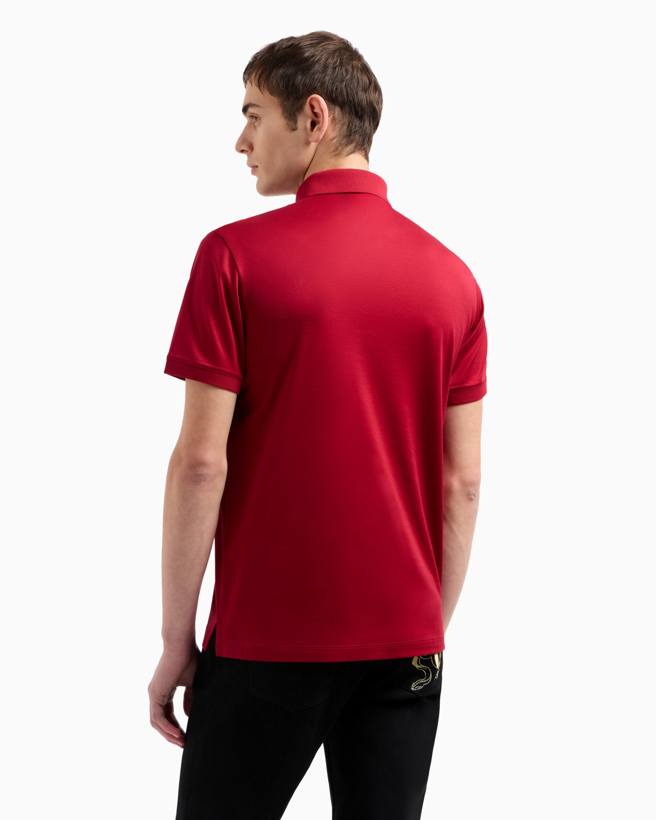 ASV Lyocell blend jersey polo shirt with embroidery Slide 2