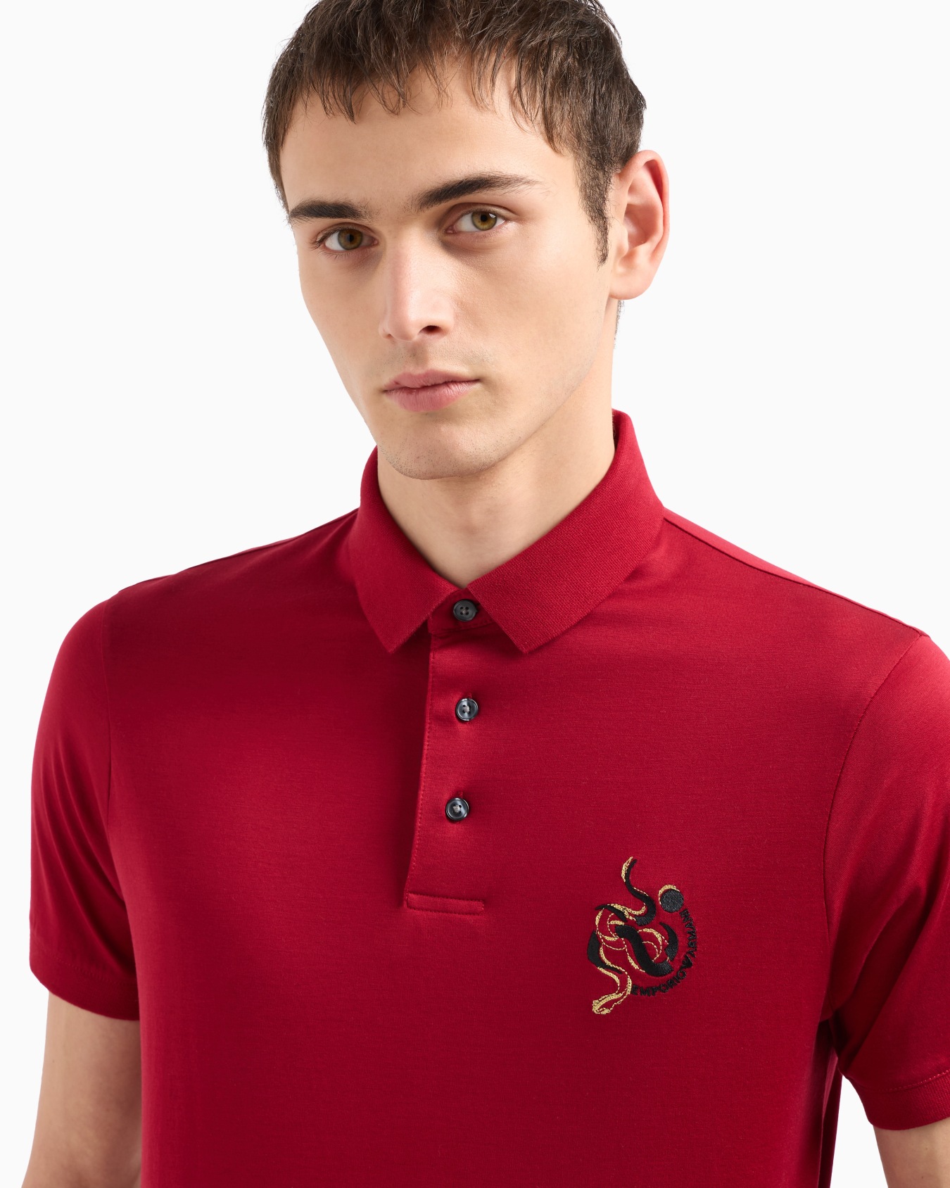 ASV Lyocell blend jersey polo shirt with embroidery Slide 4