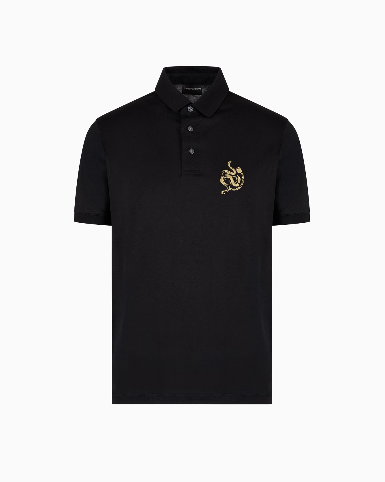 Polo en jersey mélange lyocell avec broderie ASV Diapositive 0